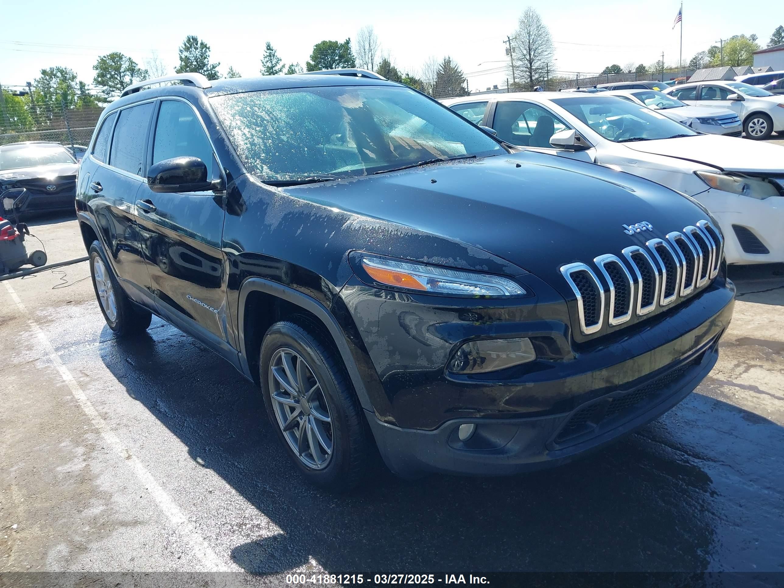 2018 Jeep Cherokee Latitude Plus 4x4 Black vin: 1C4PJMLBXJD585518