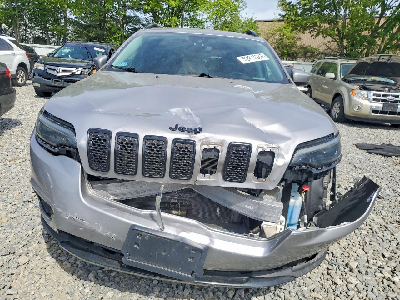 2021 Jeep Cherokee Latitude Plus Silver vin: 1C4PJMLBXMD142404