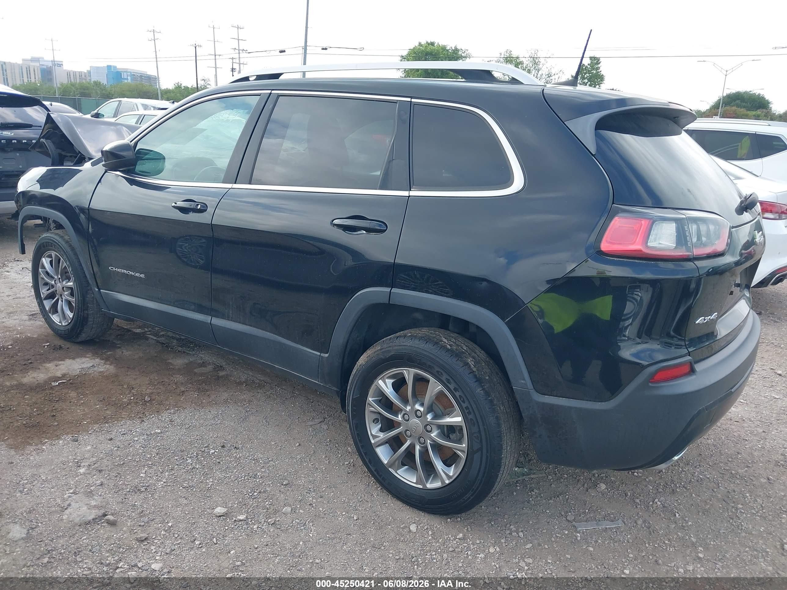 2019 Jeep Cherokee Latitude Plus 4x4 Black vin: 1C4PJMLN9KD212014