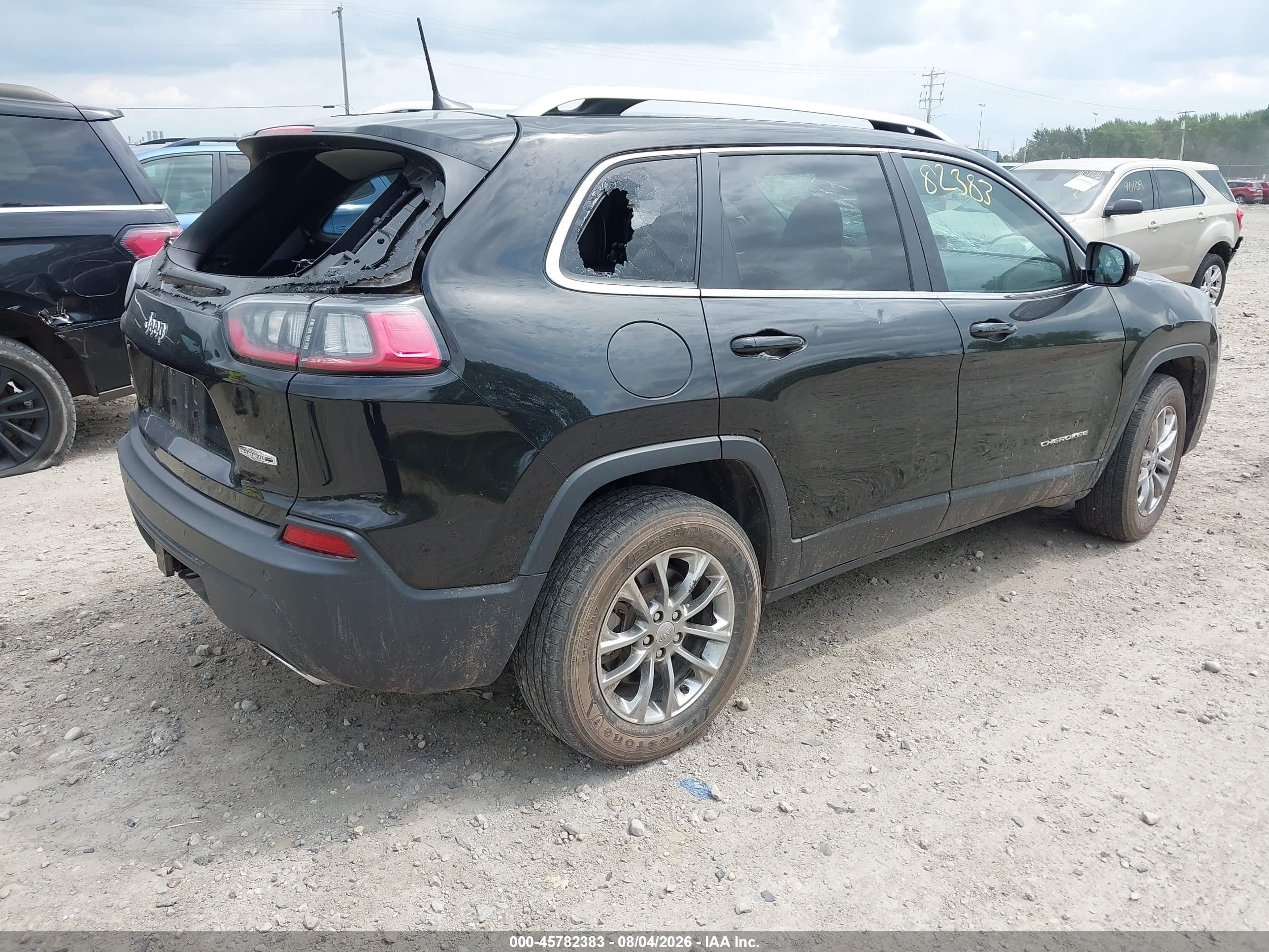 2020 Jeep Cherokee Latitude Plus 4x4 Black vin: 1C4PJMLX6LD608050