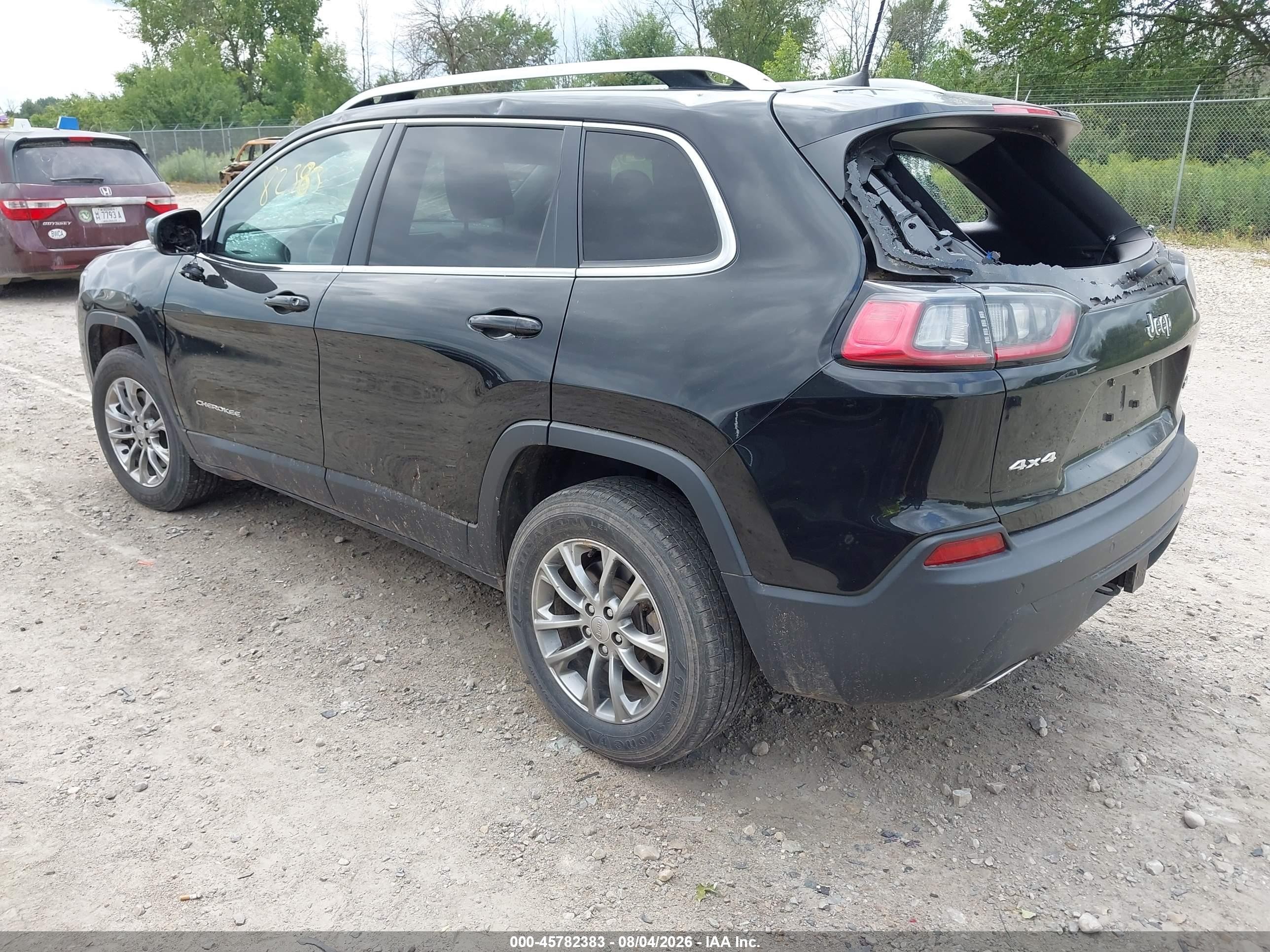 2020 Jeep Cherokee Latitude Plus 4x4 Black vin: 1C4PJMLX6LD608050