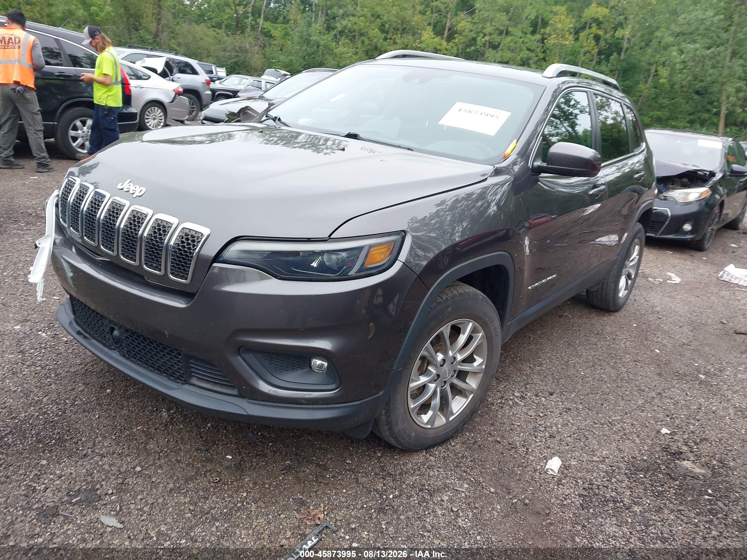 2021 Jeep Cherokee Latitude Lux 4x4 Gray vin: 1C4PJMMX2MD124232