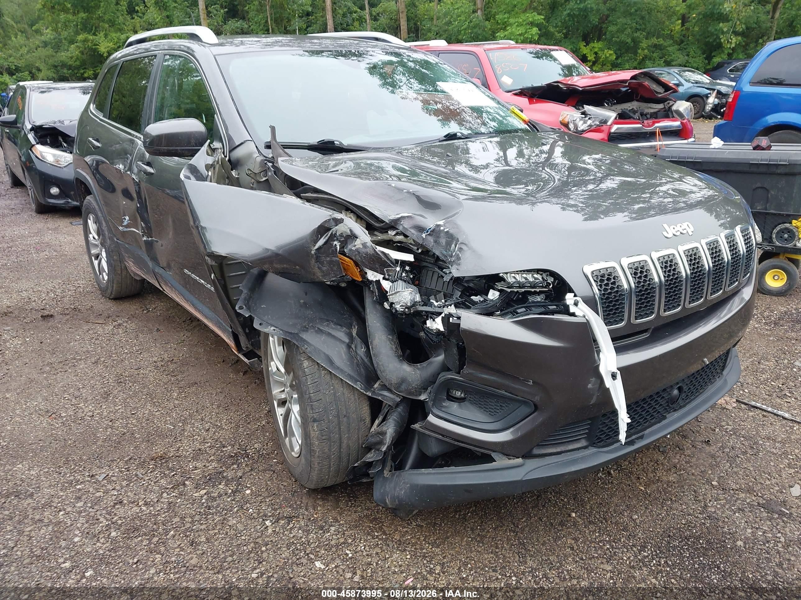 2021 Jeep Cherokee Latitude Lux 4x4 Gray vin: 1C4PJMMX2MD124232