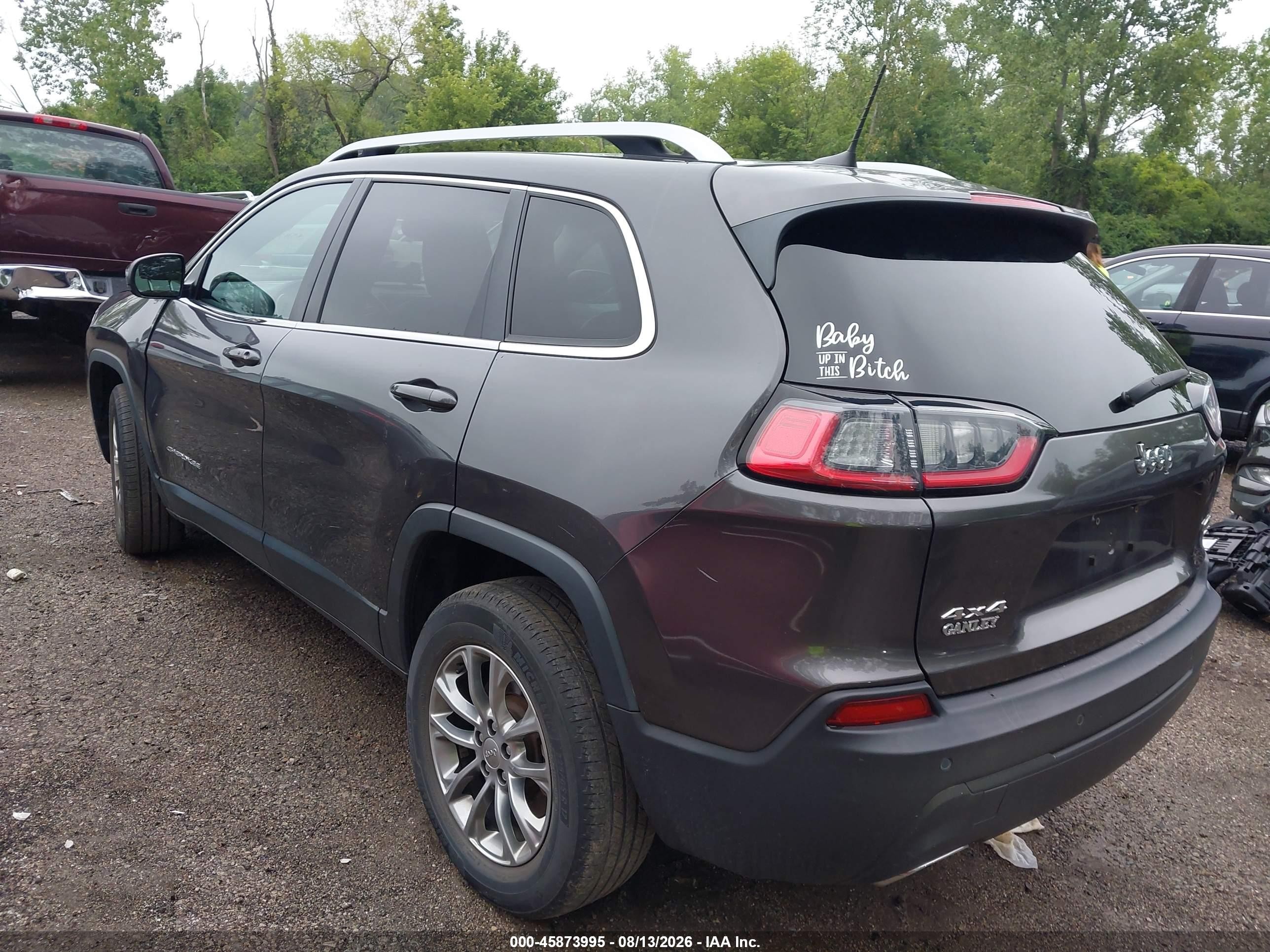 2021 Jeep Cherokee Latitude Lux 4x4 Gray vin: 1C4PJMMX2MD124232