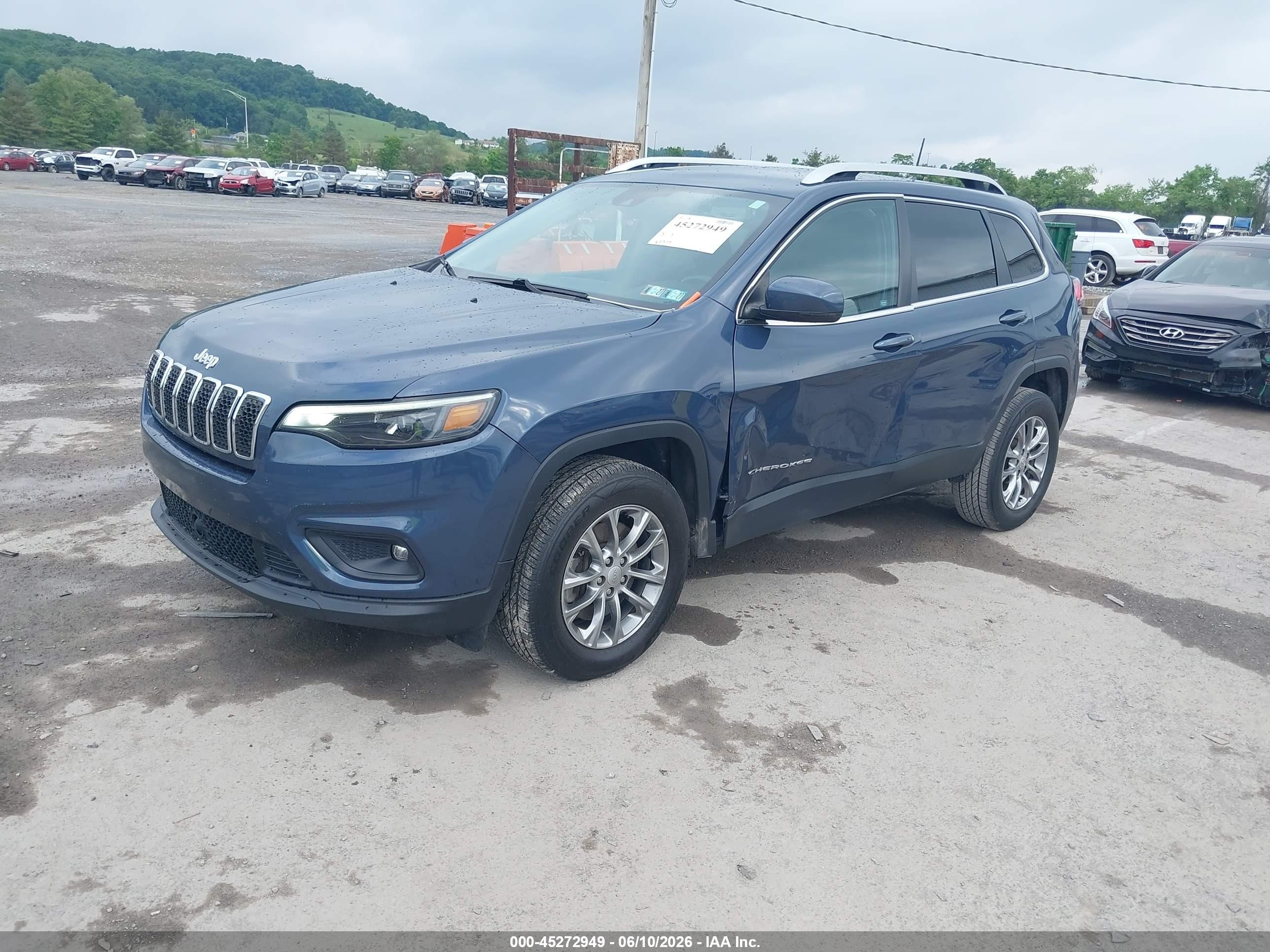 2021 Jeep Cherokee Latitude Lux 4x4 Blue vin: 1C4PJMMX4MD138598