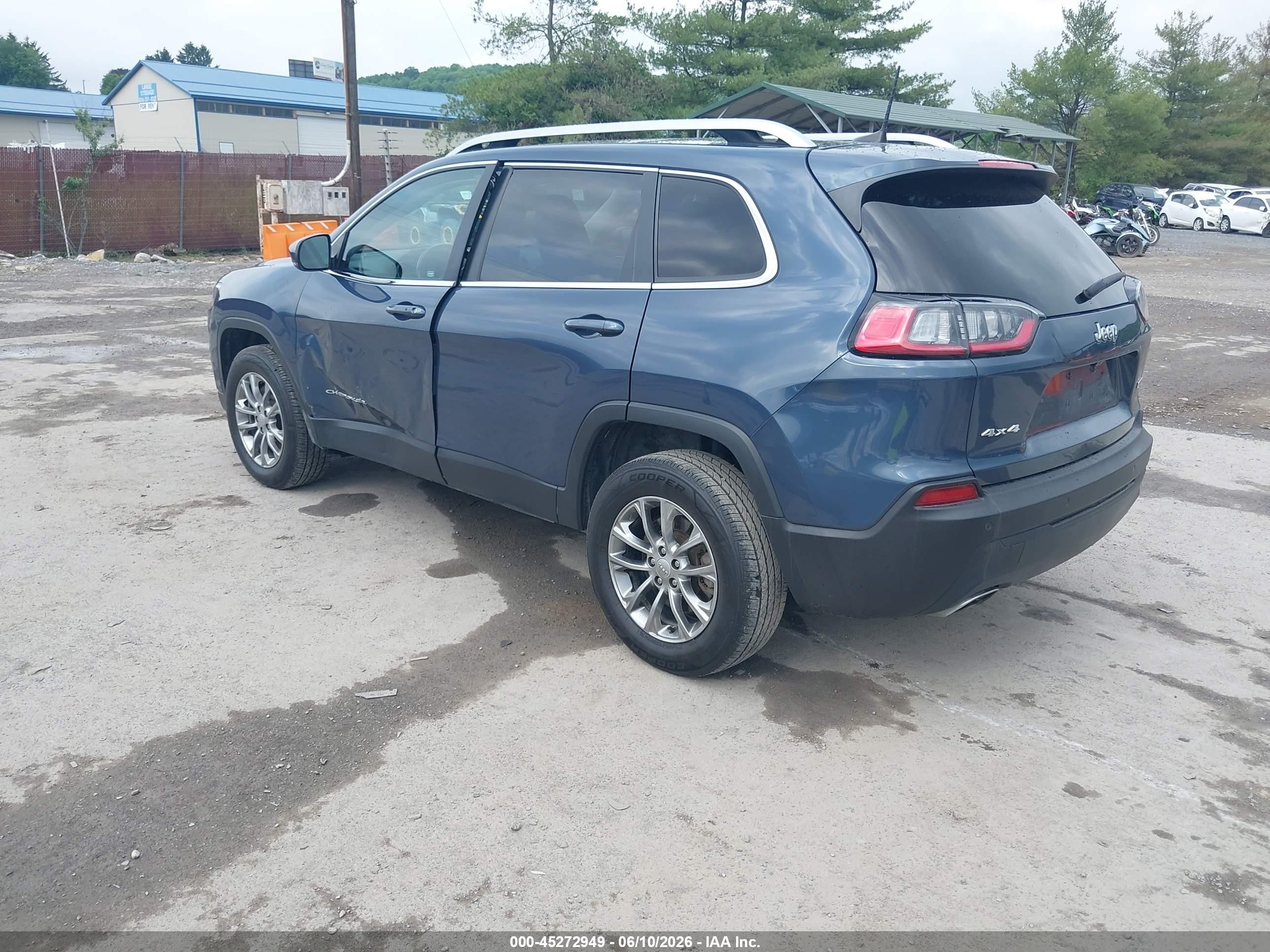 2021 Jeep Cherokee Latitude Lux 4x4 Blue vin: 1C4PJMMX4MD138598