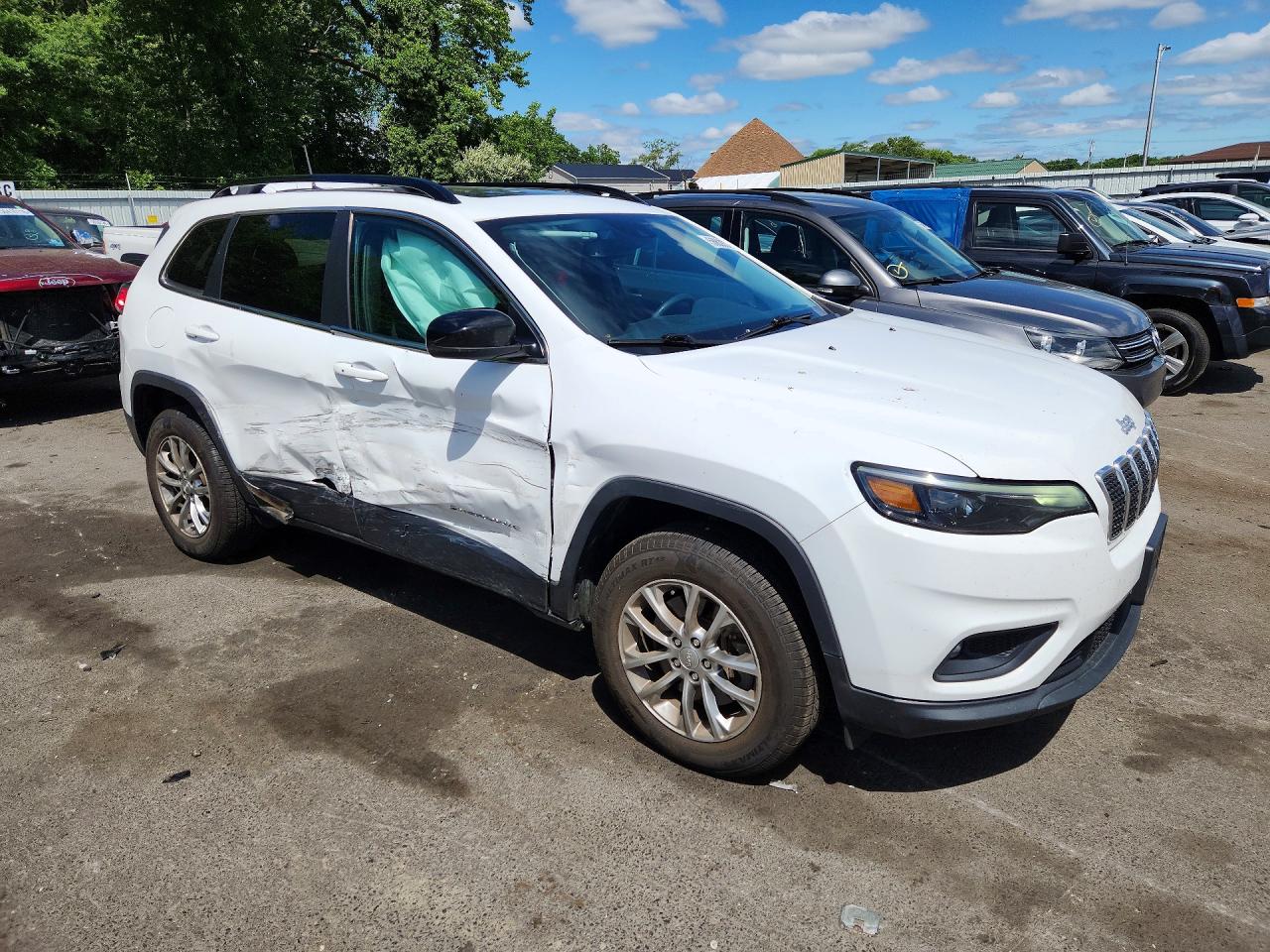 2022 Jeep Cherokee Latitude Lux White vin: 1C4PJMMX5ND510869