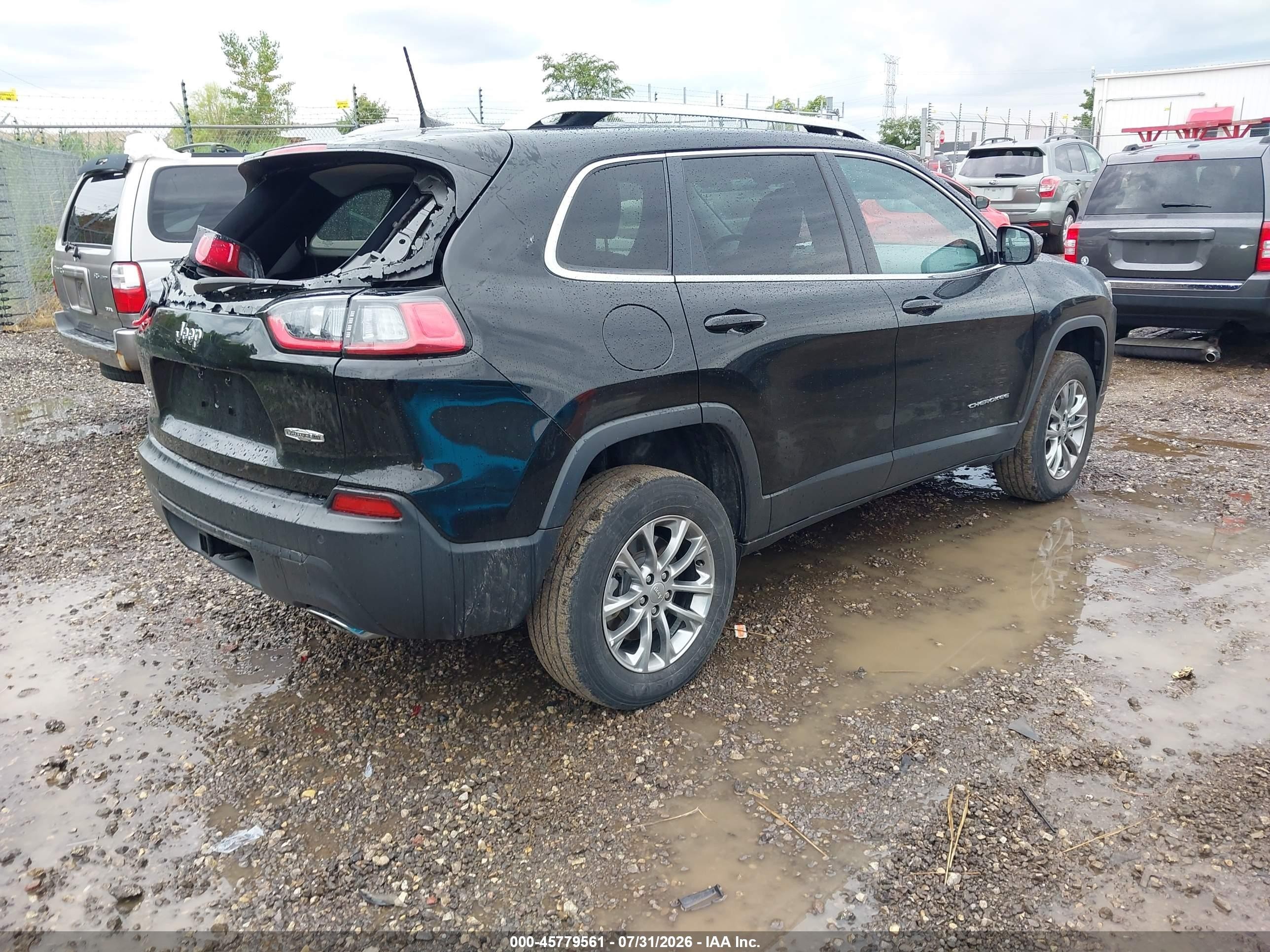 2021 Jeep Cherokee Latitude Lux 4x4 Black vin: 1C4PJMMX8MD102879