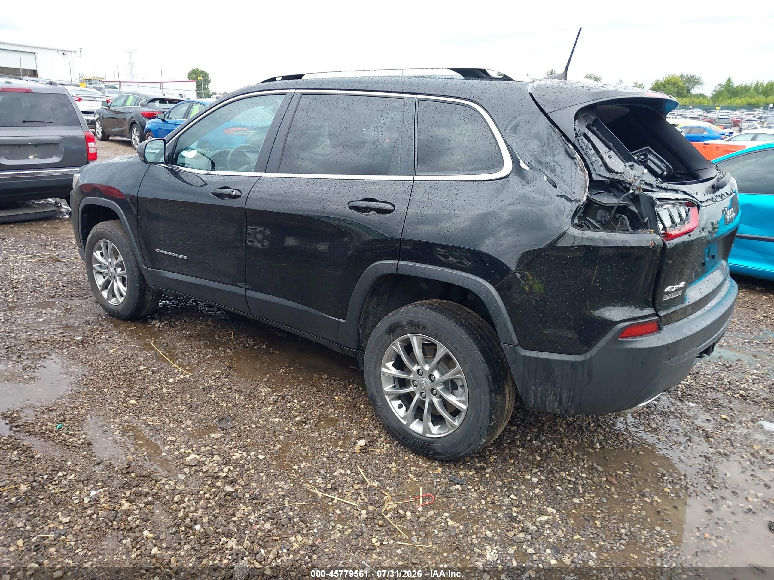 2021 Jeep Cherokee Latitude Lux 4x4 Black vin: 1C4PJMMX8MD102879