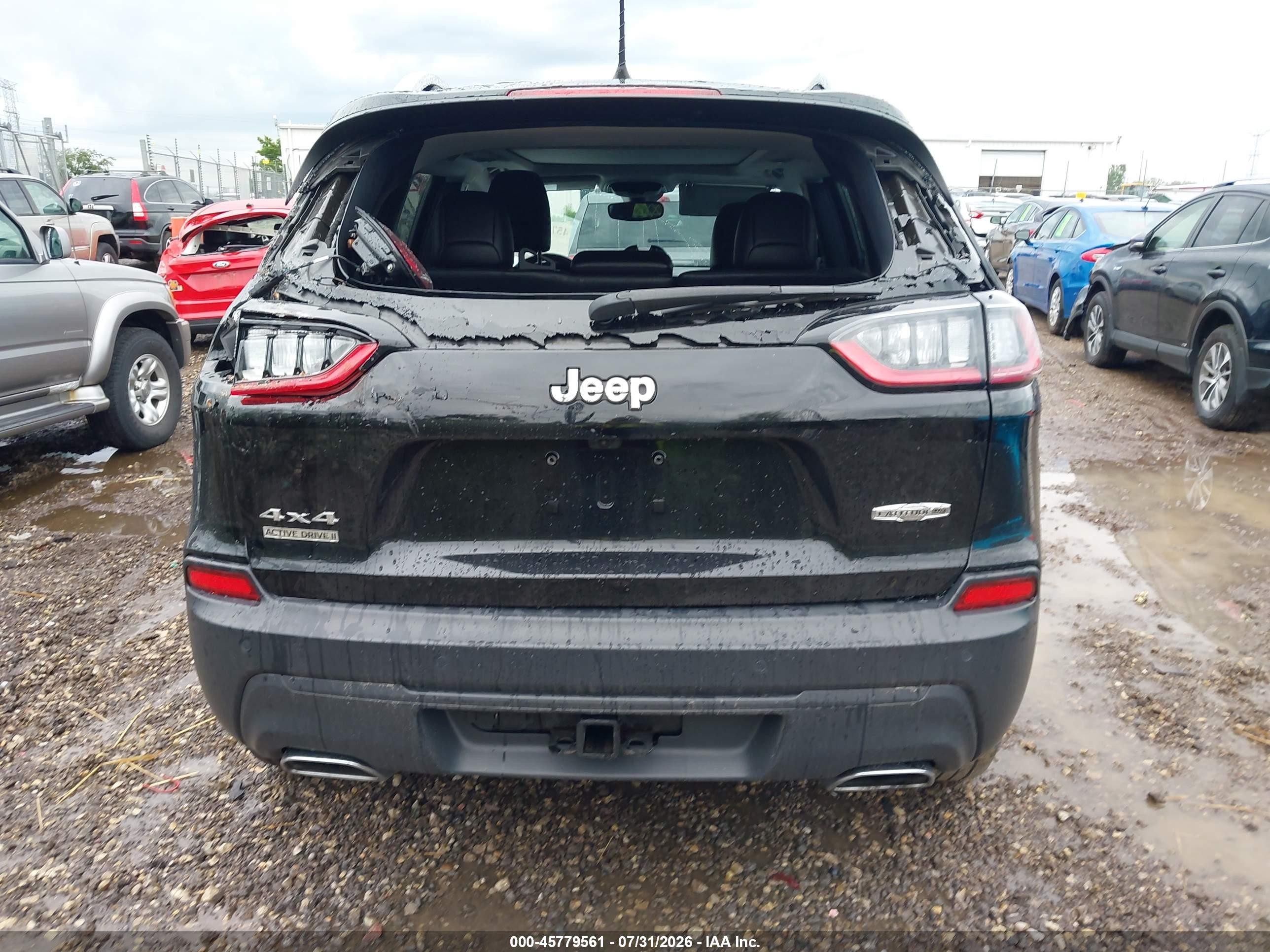 2021 Jeep Cherokee Latitude Lux 4x4 Black vin: 1C4PJMMX8MD102879