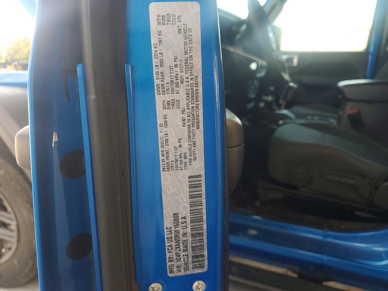 2024 Jeep Wrangler Sport Blue vin: 1C4PJXAN0RW160808