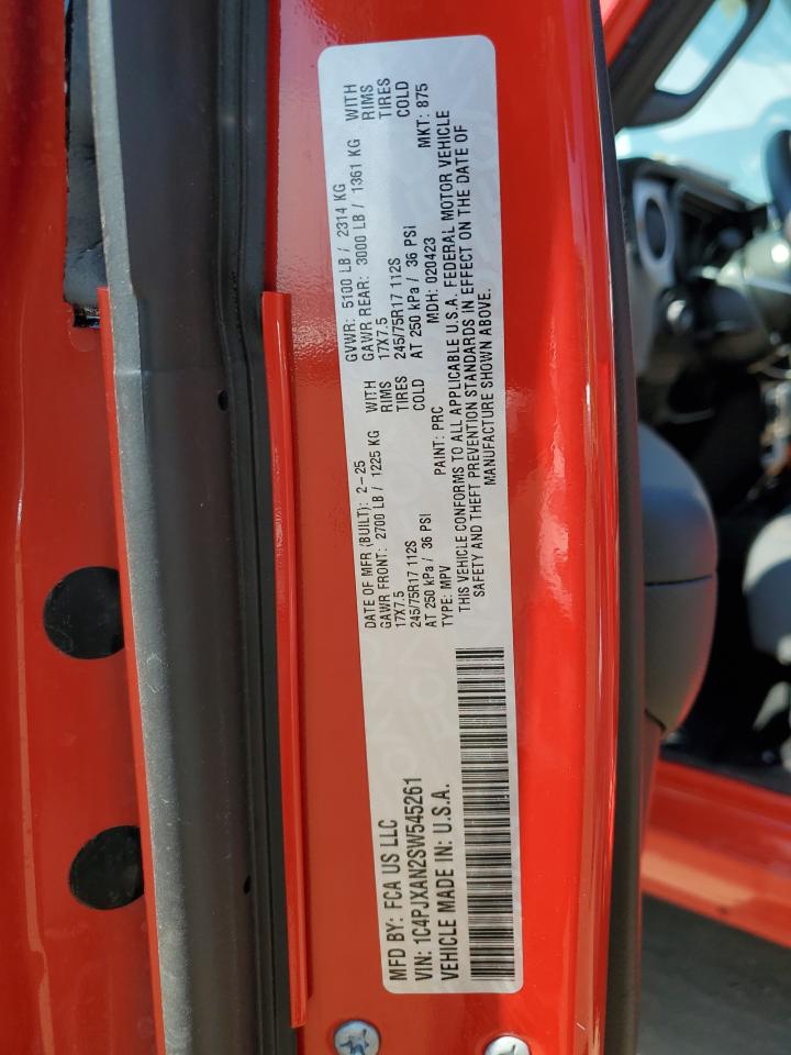 2025 Jeep Wrangler Sport Красный vin: 1C4PJXAN2SW545261