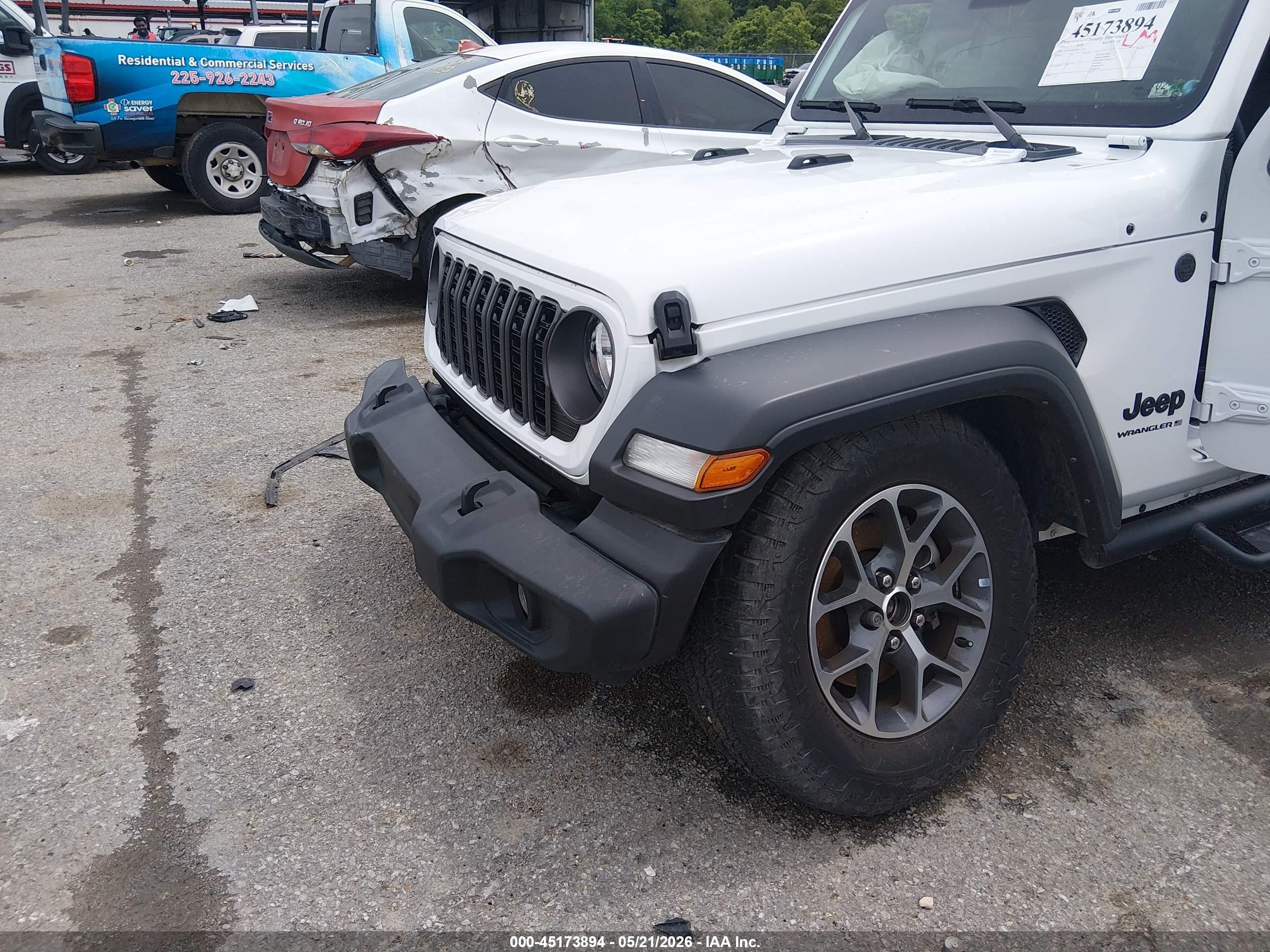 2024 Jeep Wrangler 4-door Sport S 4x4 White vin: 1C4PJXDG3RW315218