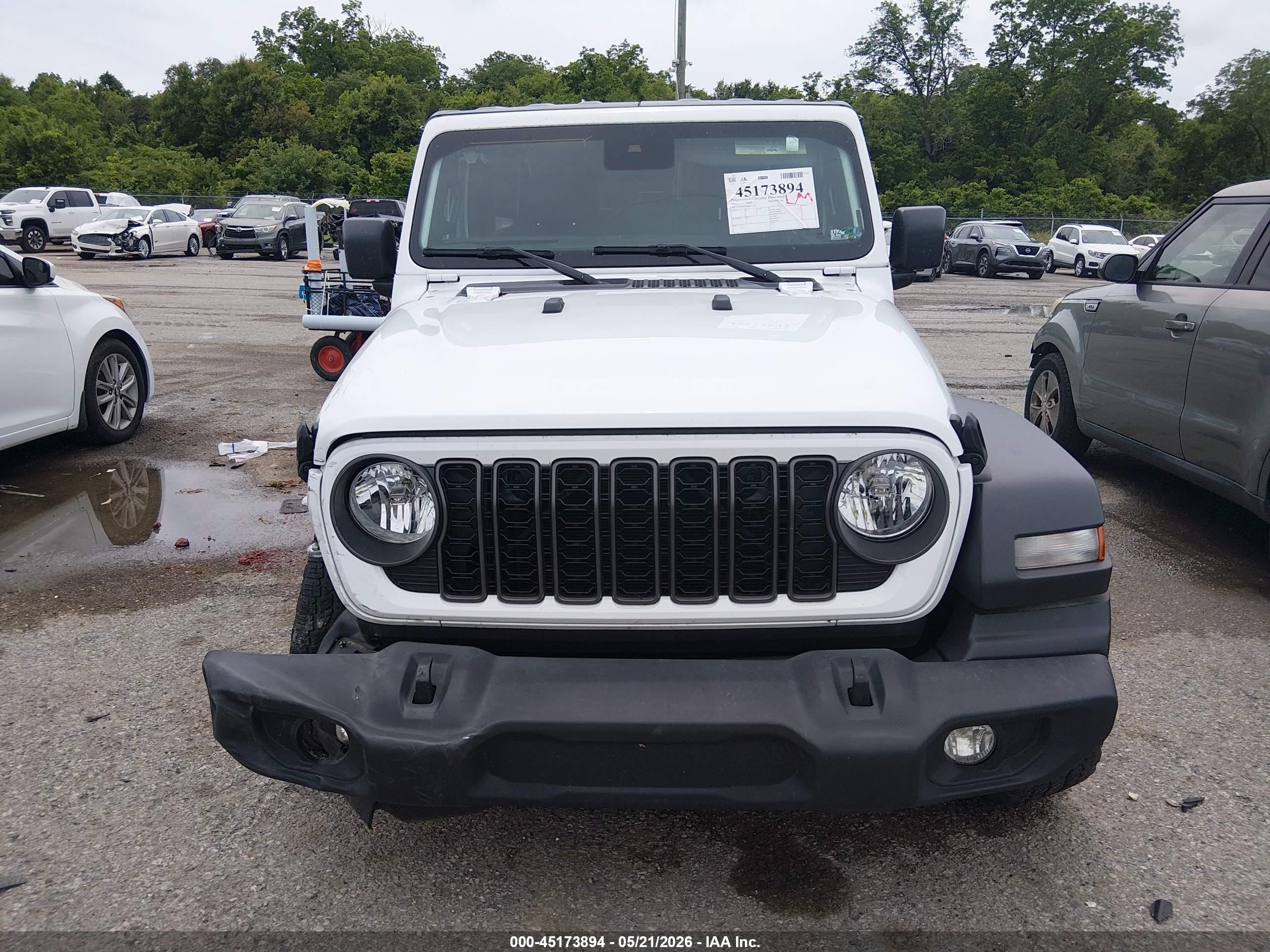 2024 Jeep Wrangler 4-door Sport S 4x4 White vin: 1C4PJXDG3RW315218
