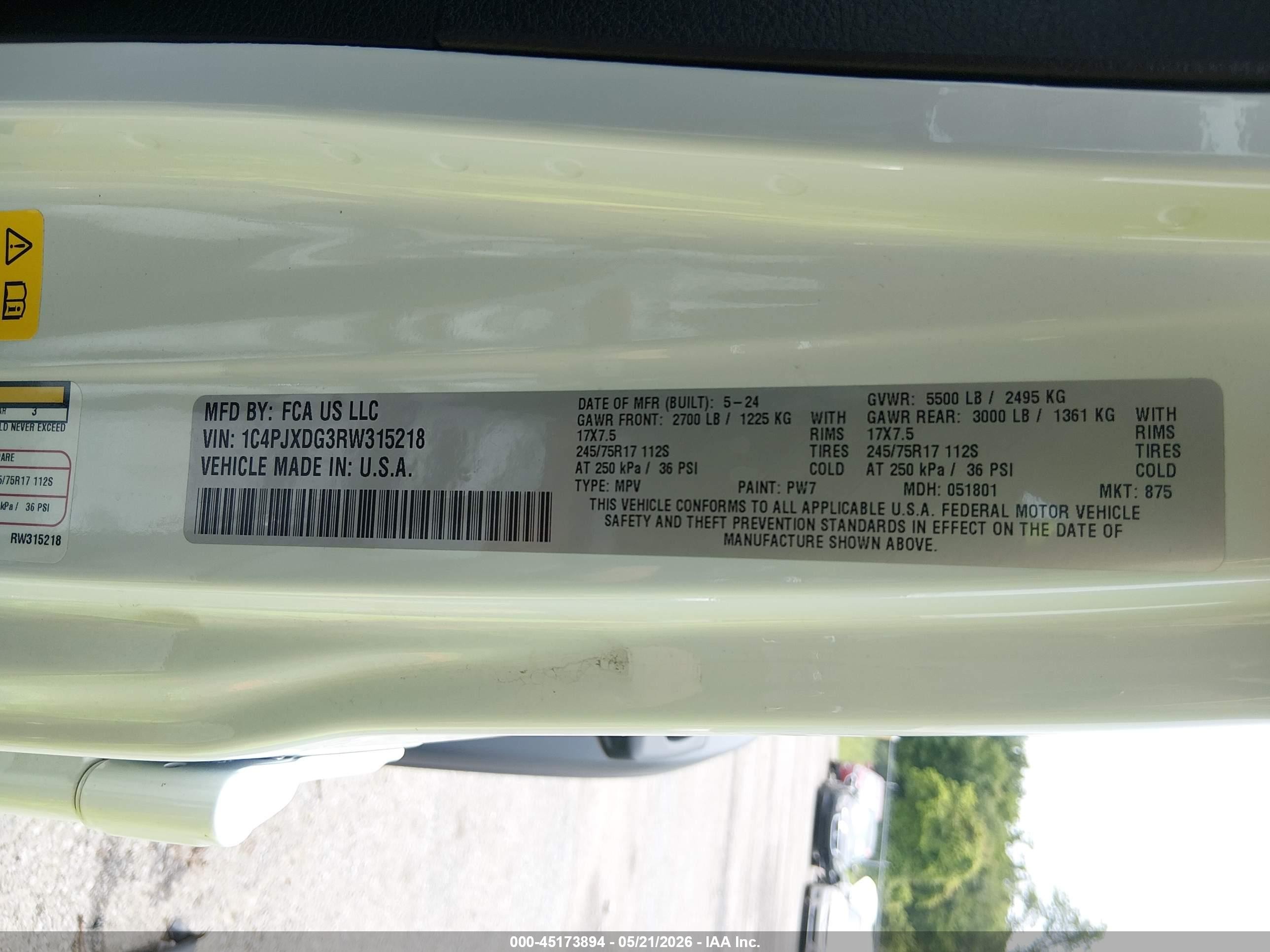 2024 Jeep Wrangler 4-door Sport S 4x4 White vin: 1C4PJXDG3RW315218