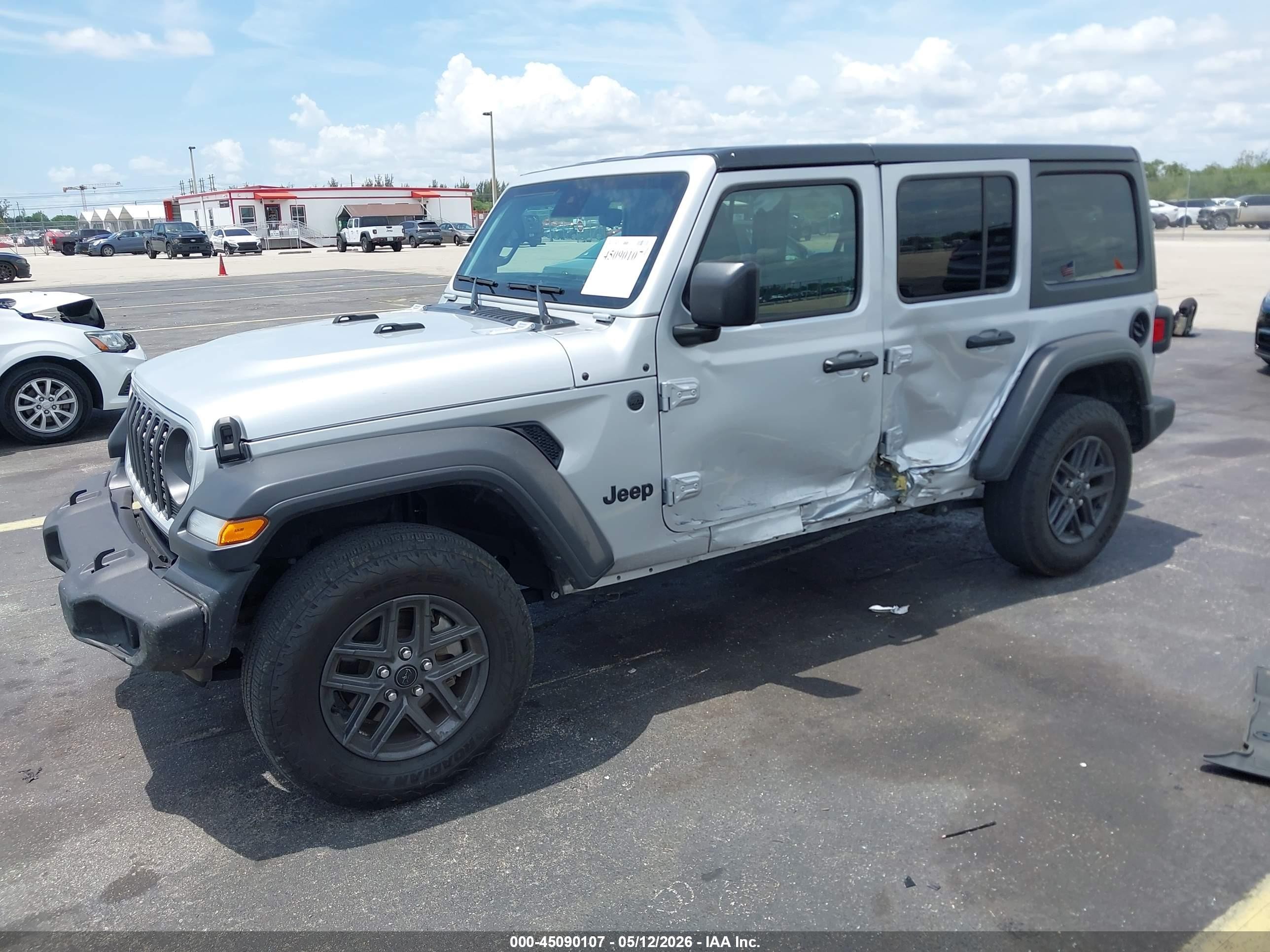 2024 Jeep Wrangler 4-door Sport S 4x4 Серебряный vin: 1C4PJXDG4RW244725