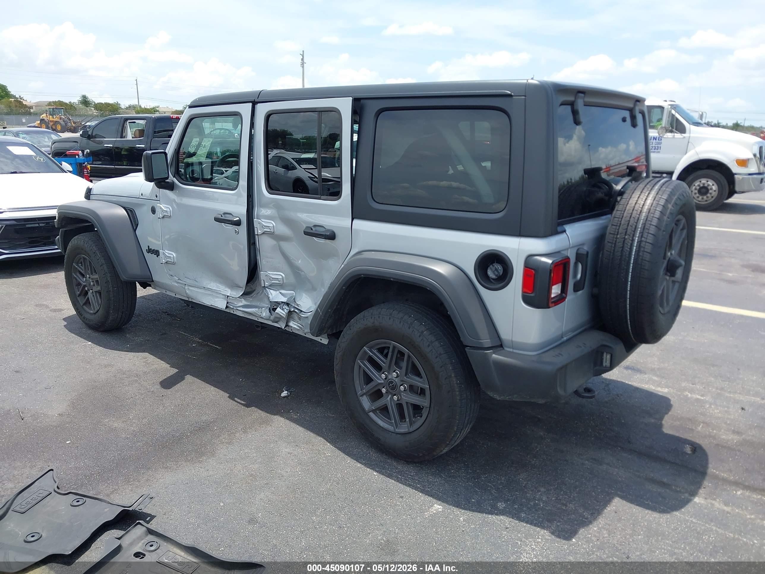 2024 Jeep Wrangler 4-door Sport S 4x4 Серебряный vin: 1C4PJXDG4RW244725