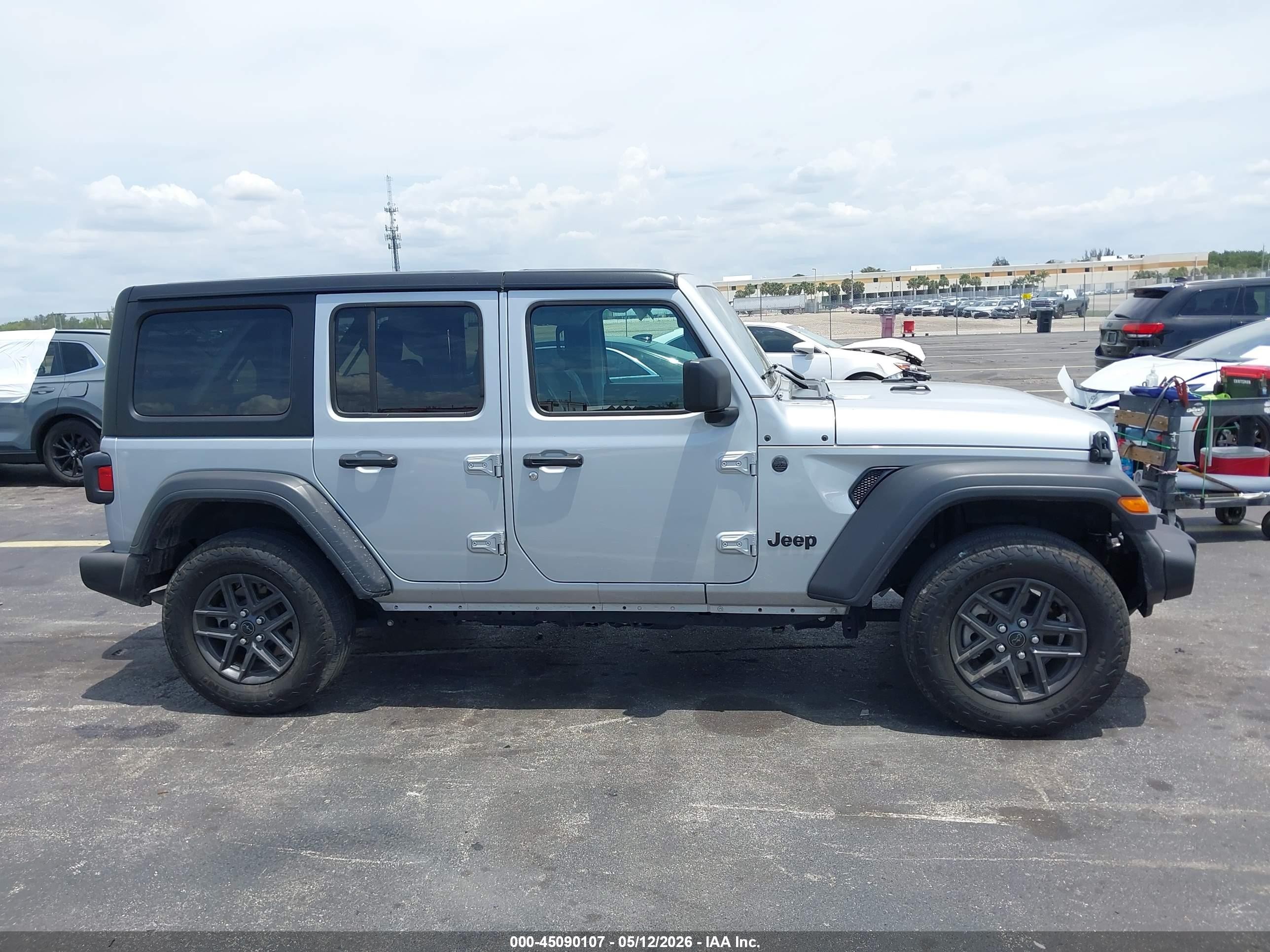 2024 Jeep Wrangler 4-door Sport S 4x4 Серебряный vin: 1C4PJXDG4RW244725