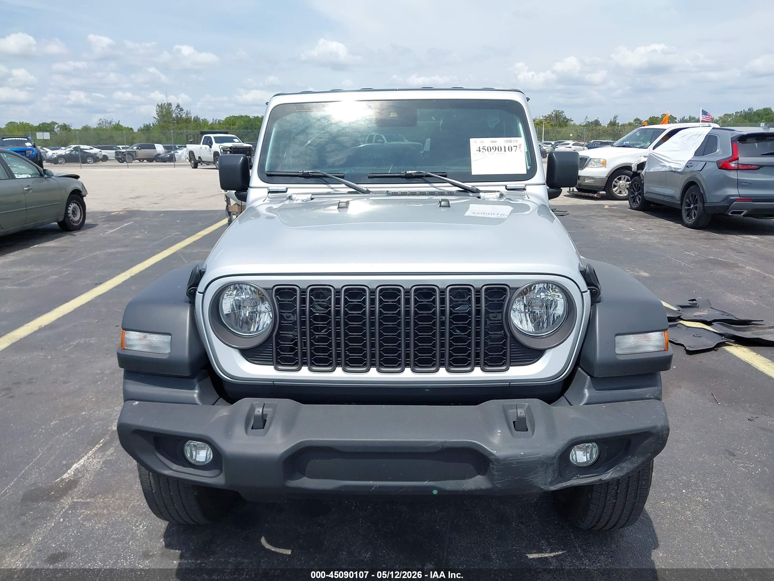 2024 Jeep Wrangler 4-door Sport S 4x4 Серебряный vin: 1C4PJXDG4RW244725