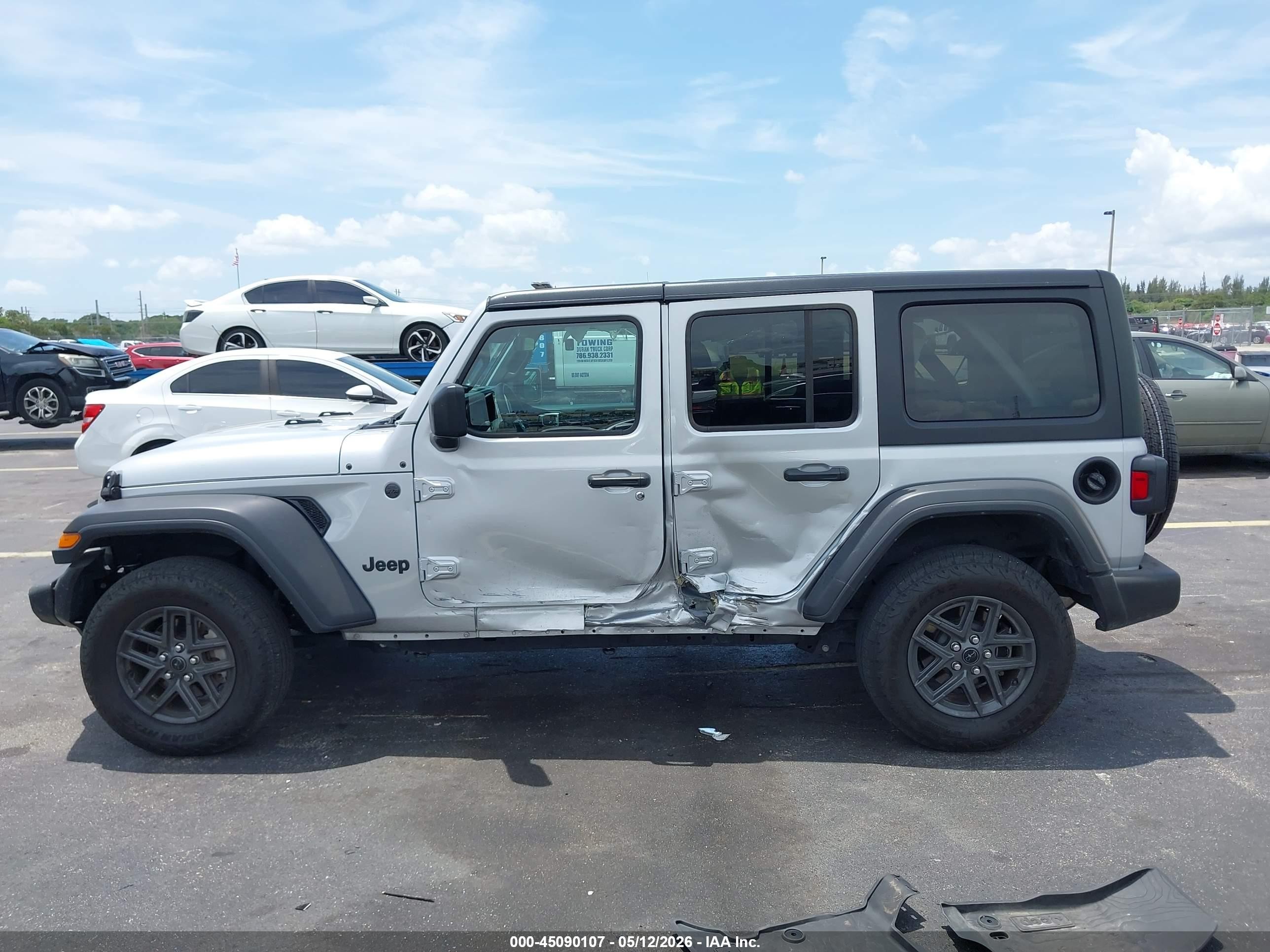 2024 Jeep Wrangler 4-door Sport S 4x4 Серебряный vin: 1C4PJXDG4RW244725