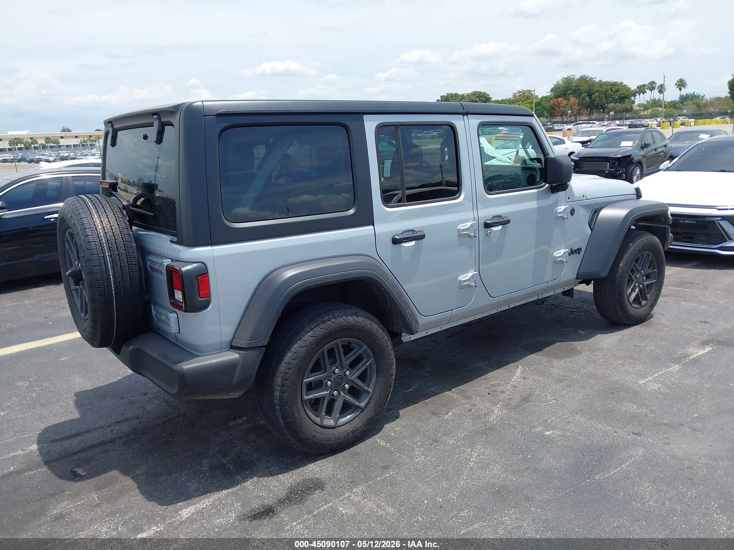 2024 Jeep Wrangler 4-door Sport S 4x4 Серебряный vin: 1C4PJXDG4RW244725