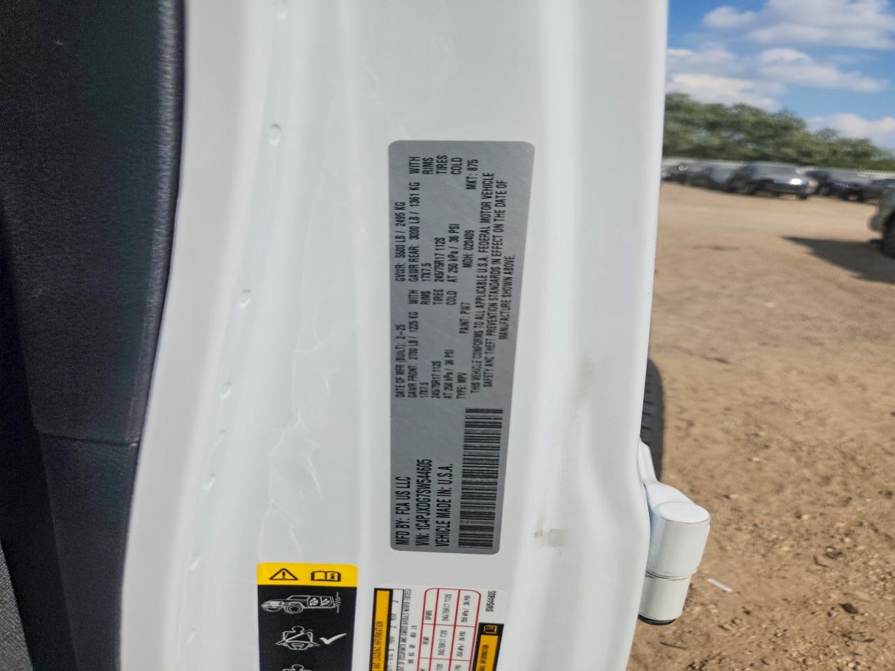 2025 Jeep Wrangler Sport White vin: 1C4PJXDG7SW544605