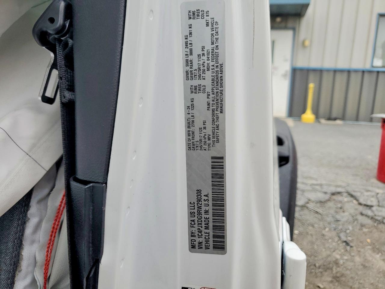 2024 Jeep Wrangler Sport White vin: 1C4PJXDG9RW290308