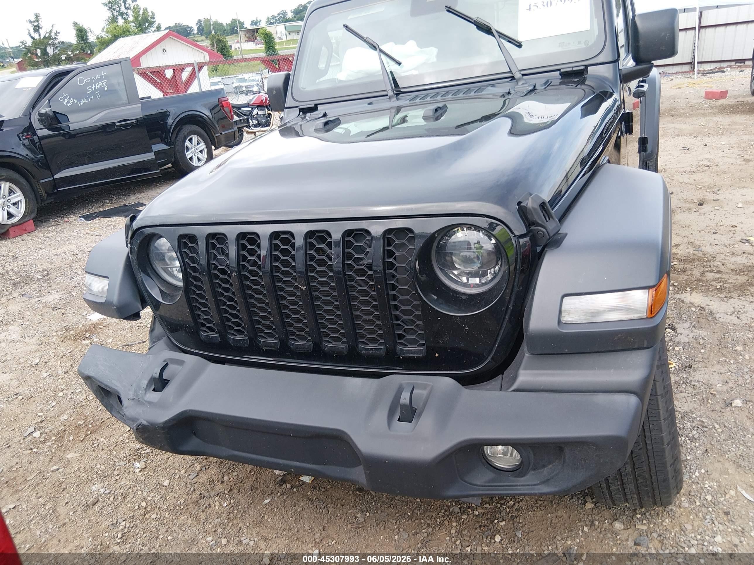 2024 Jeep Wrangler 4-door Sport S 4x4 Black vin: 1C4PJXDN1RW103254