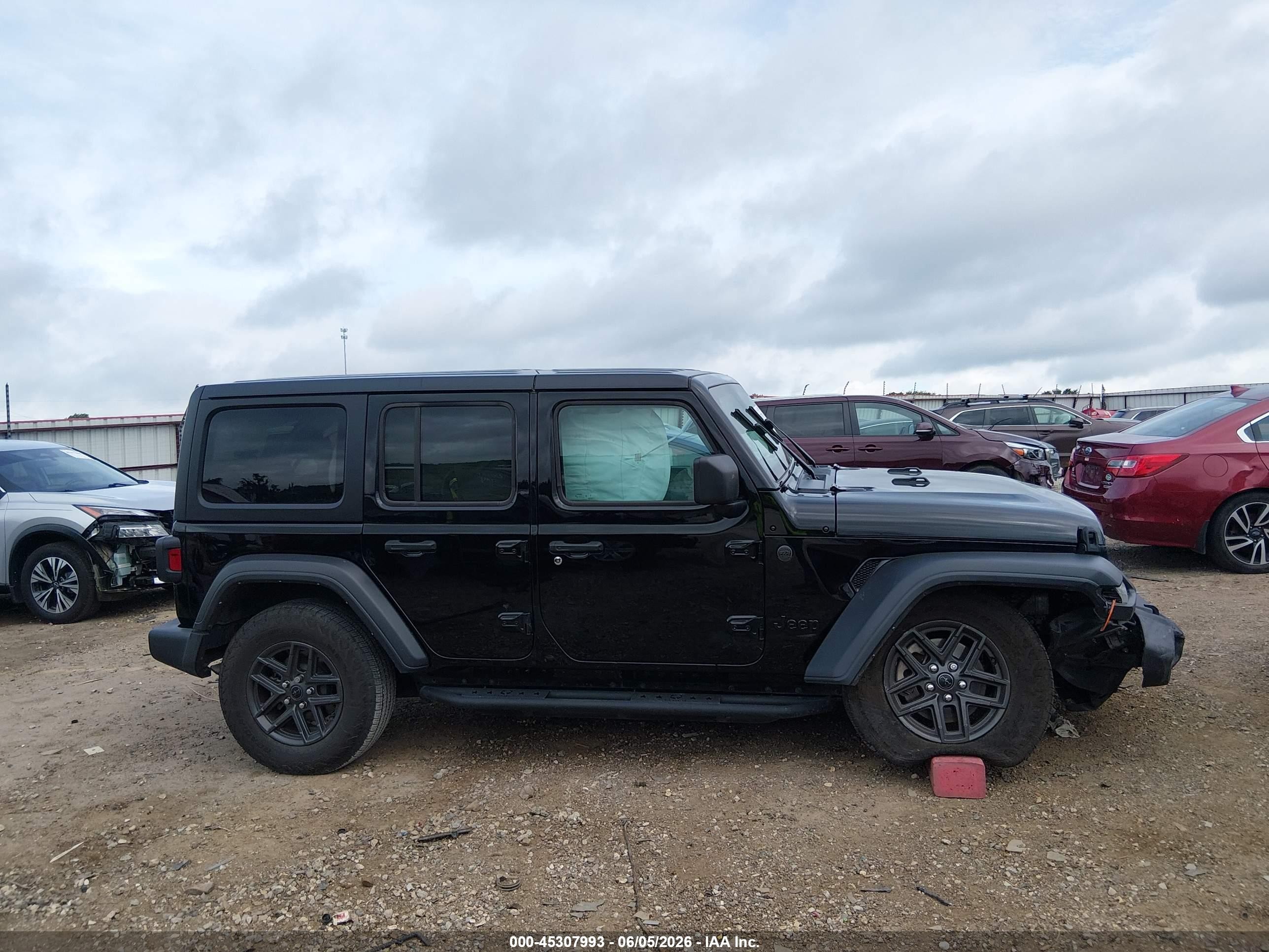 2024 Jeep Wrangler 4-door Sport S 4x4 Black vin: 1C4PJXDN1RW103254