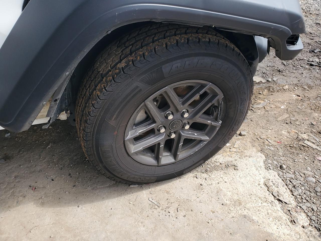 2025 Jeep Wrangler Sport White vin: 1C4PJXDN1SW500310 Damage: Right Front Wheel, Broken, Replacement Required