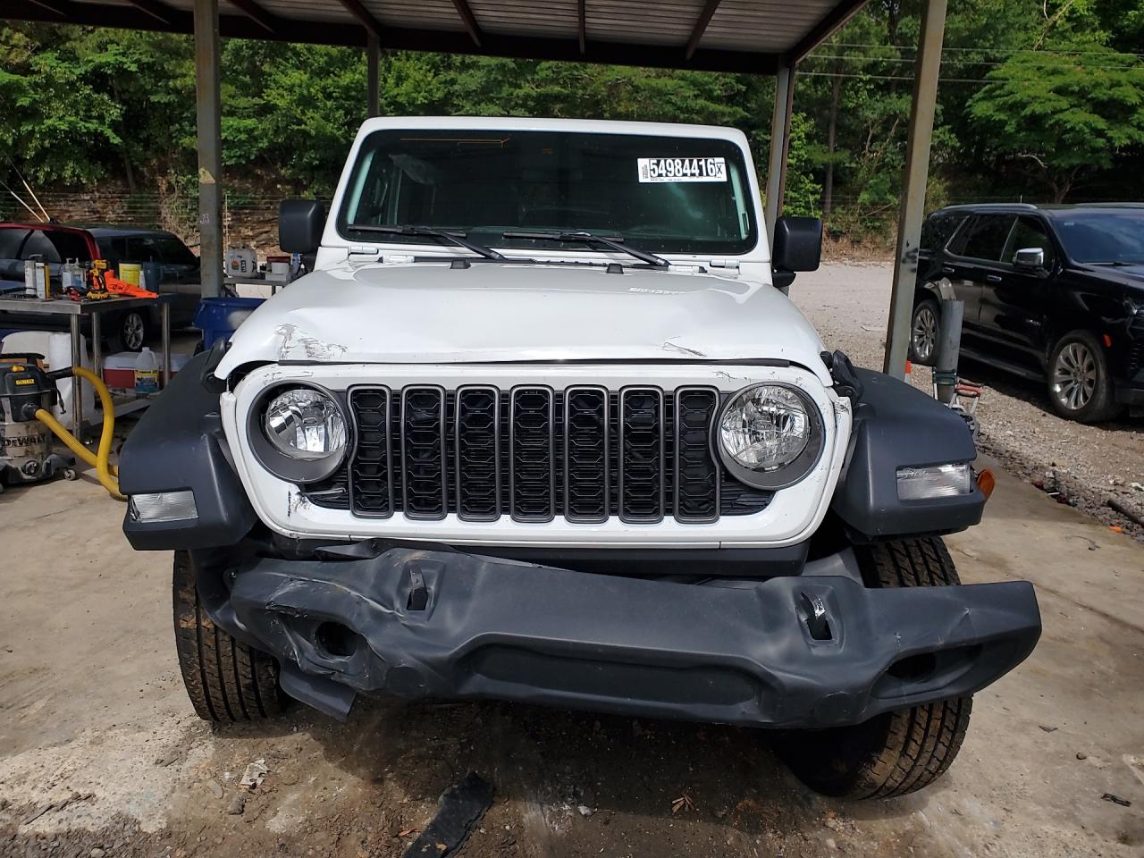 2025 Jeep Wrangler Sport White vin: 1C4PJXDN1SW500310 Damage: Front Bumper Reinforcement, Bent, > 12 Inches