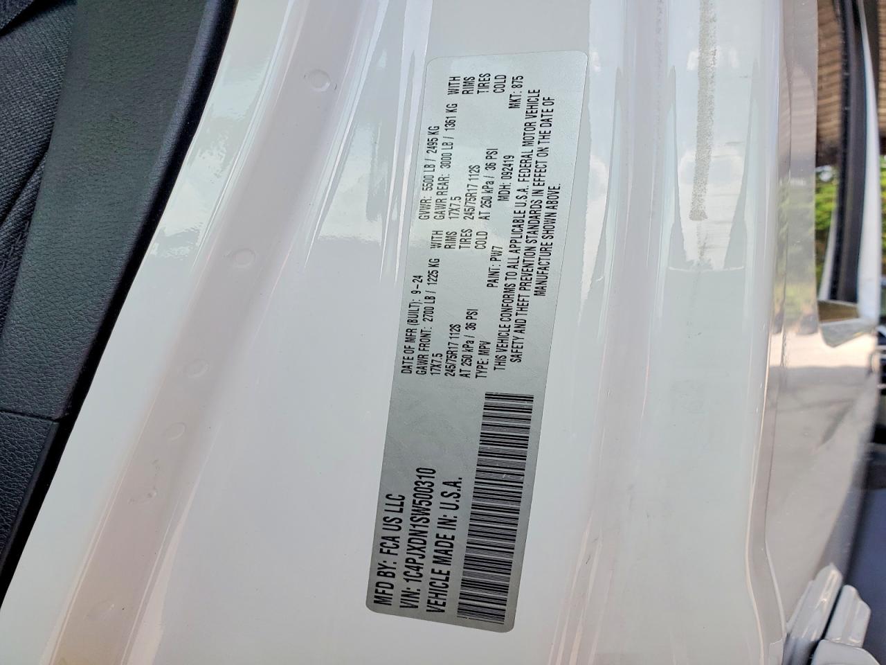 2025 Jeep Wrangler Sport White vin: 1C4PJXDN1SW500310