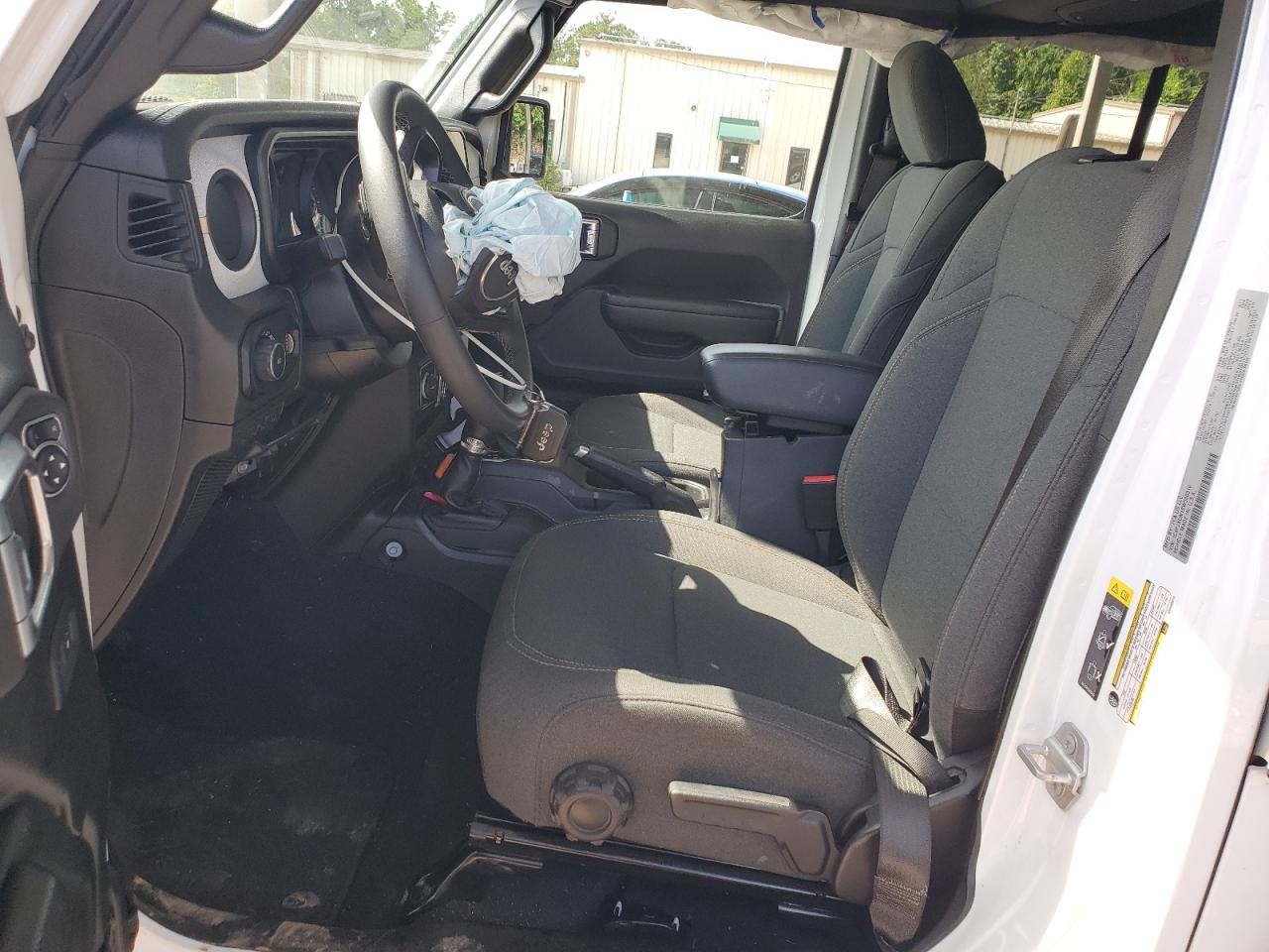 2025 Jeep Wrangler Sport White vin: 1C4PJXDN1SW500310 Damage: Airbag - Front Left, Deployed, Replacement Required
