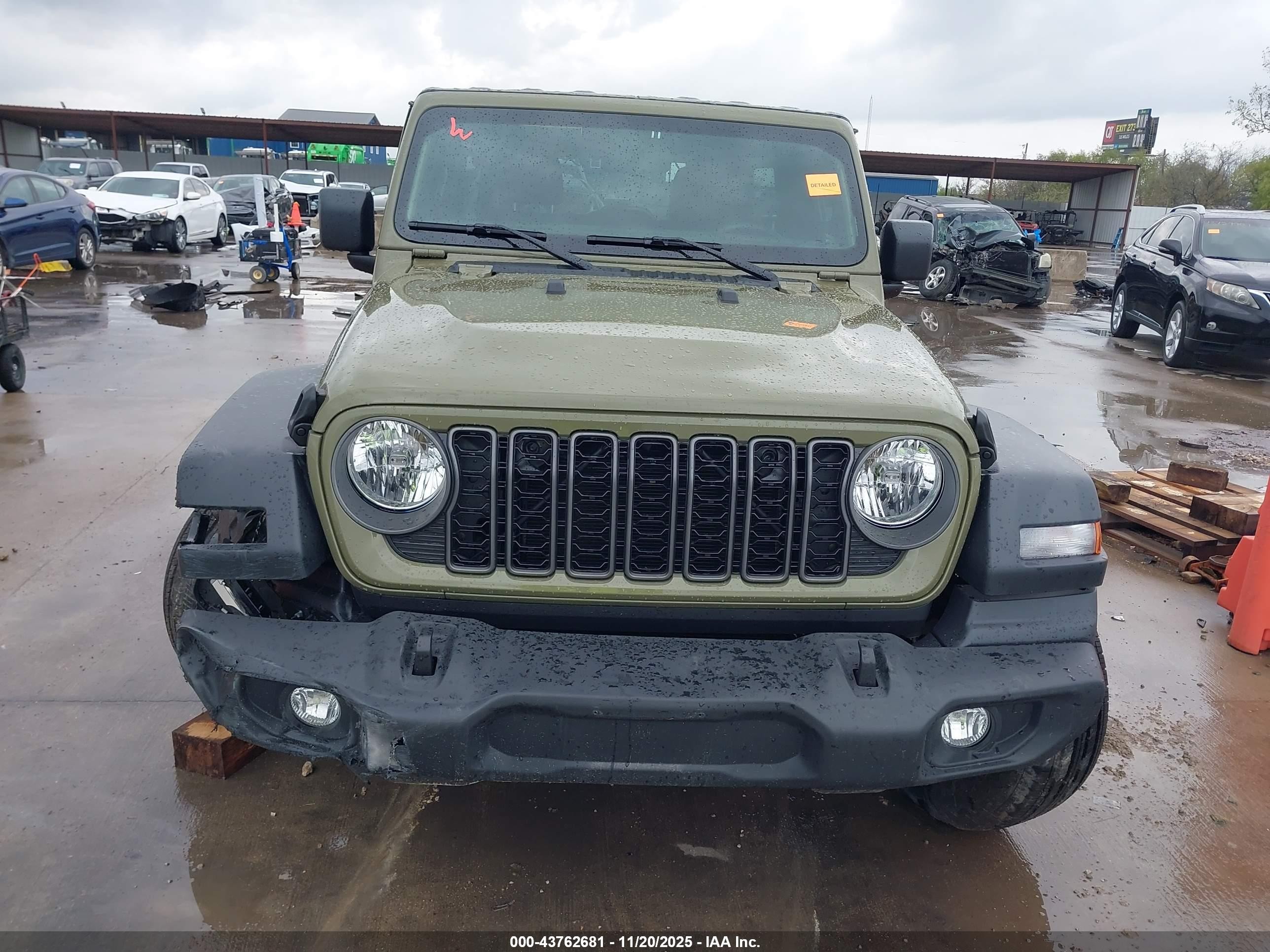 2025 Jeep Wrangler 4-door Sport 4x4 Зеленый vin: 1C4PJXDN2SW620942