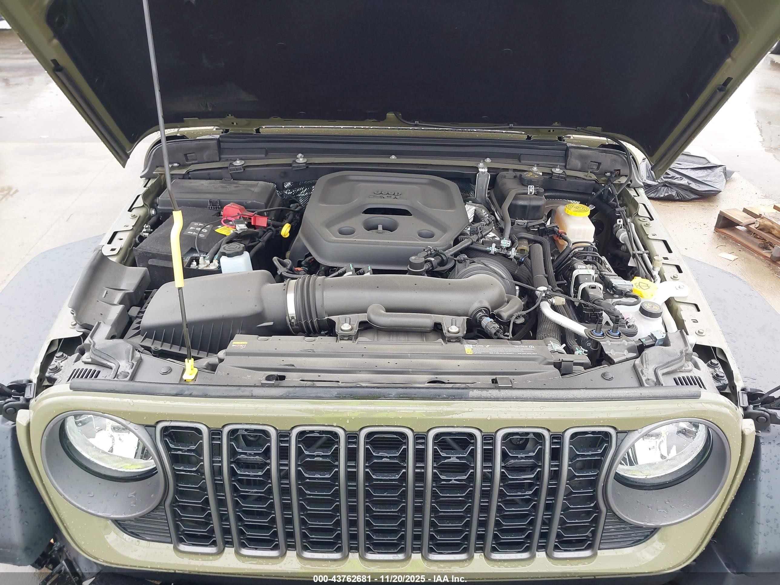2025 Jeep Wrangler 4-door Sport 4x4 Зеленый vin: 1C4PJXDN2SW620942