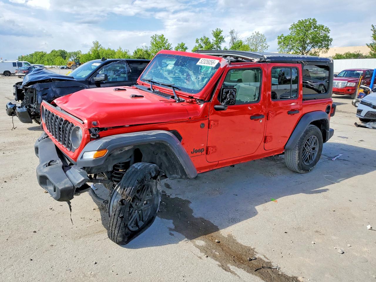 2025 Jeep Wrangler Sport Red vin: 1C4PJXDN7SW524000