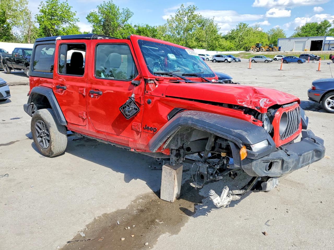 2025 Jeep Wrangler Sport Red vin: 1C4PJXDN7SW524000