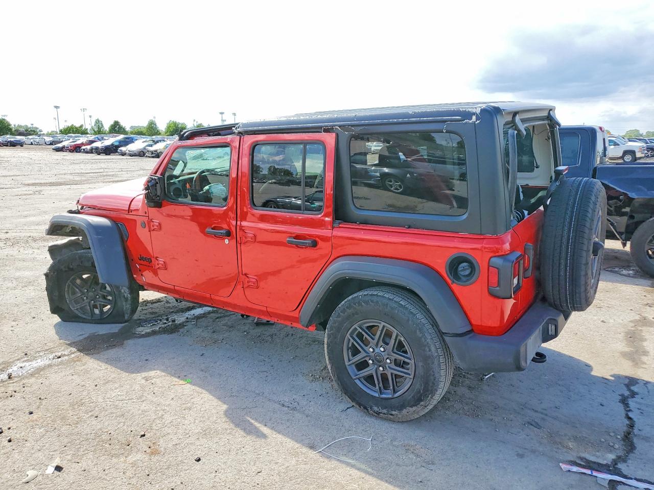 2025 Jeep Wrangler Sport Red vin: 1C4PJXDN7SW524000
