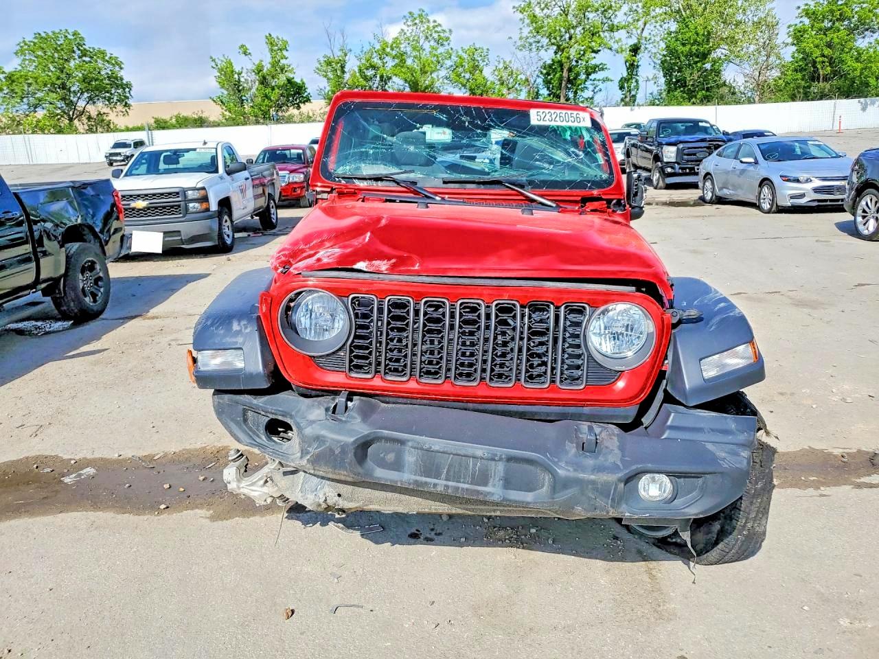 2025 Jeep Wrangler Sport Red vin: 1C4PJXDN7SW524000
