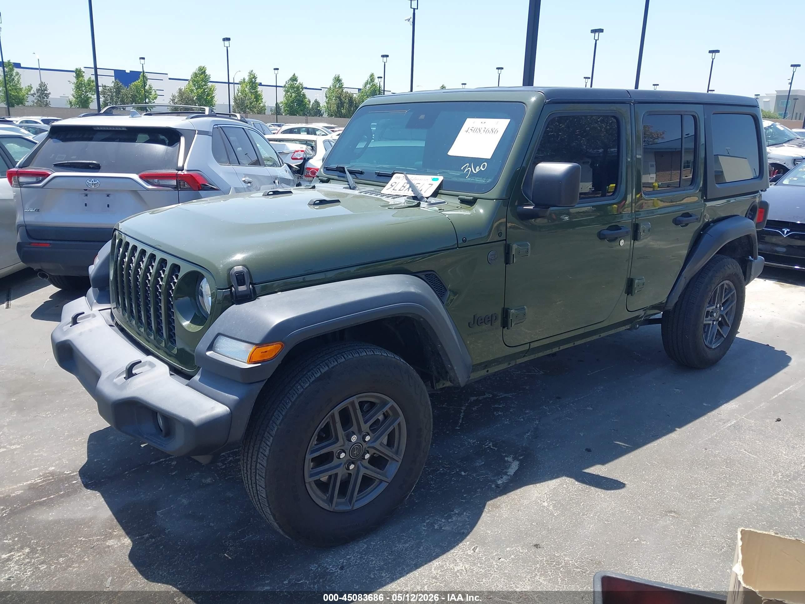 2024 Jeep Wrangler 4-door Sport S 4x4 Зеленый vin: 1C4PJXDN8RW110105