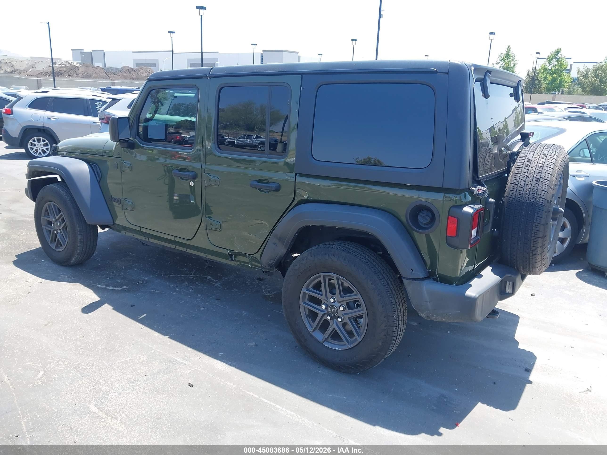 2024 Jeep Wrangler 4-door Sport S 4x4 Зеленый vin: 1C4PJXDN8RW110105