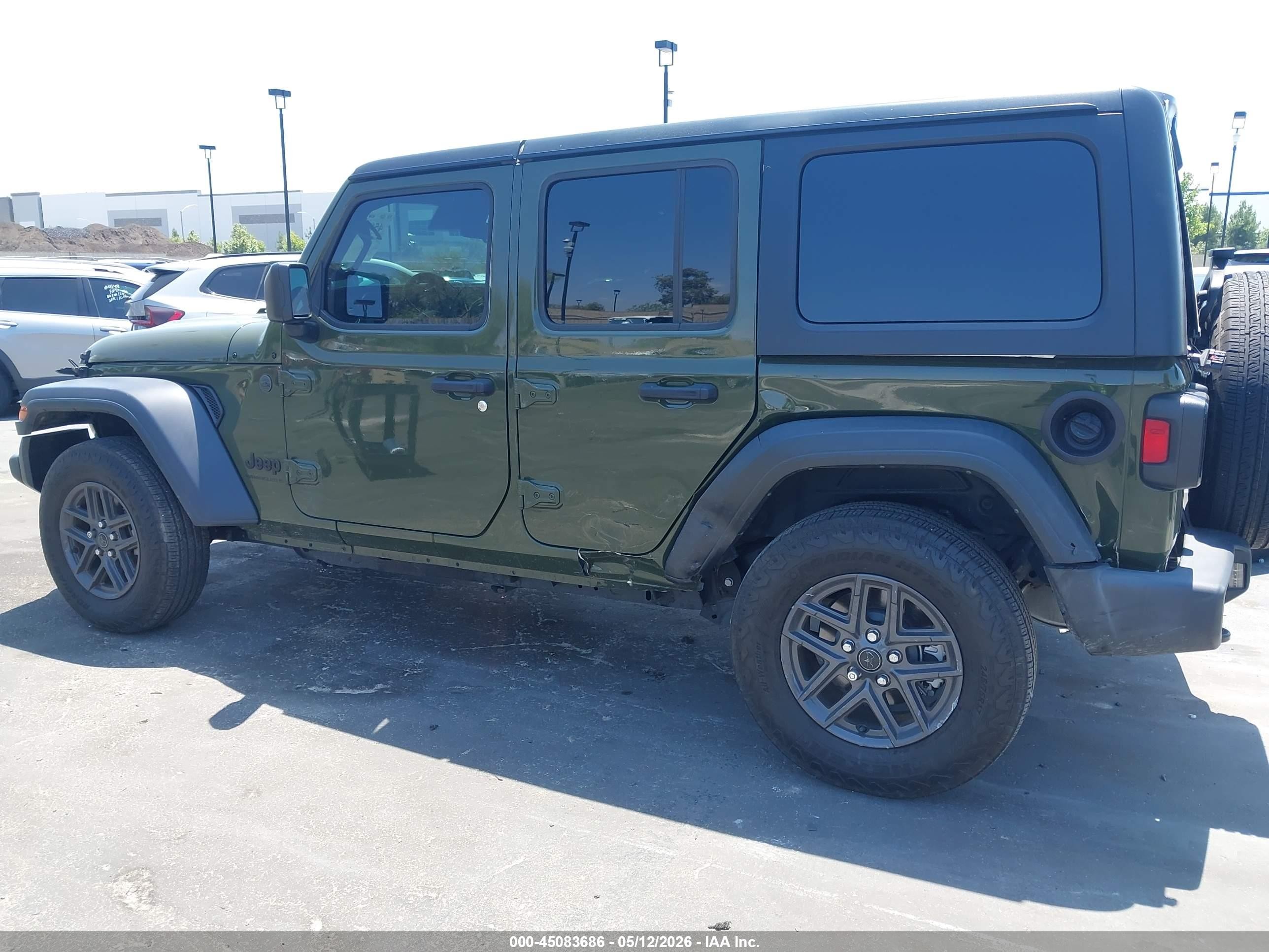 2024 Jeep Wrangler 4-door Sport S 4x4 Зеленый vin: 1C4PJXDN8RW110105