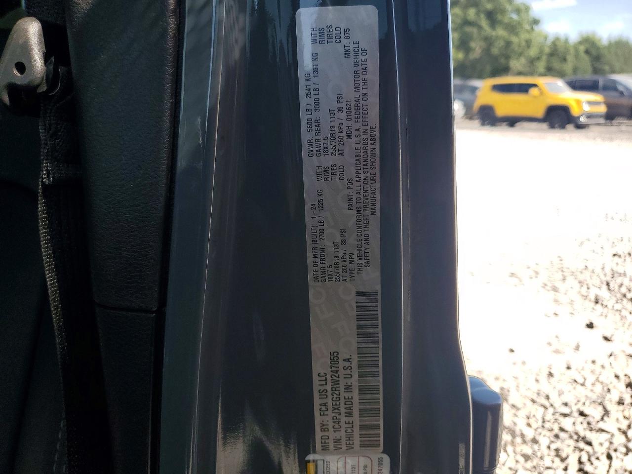 2024 Jeep Wrangler Sahara Серый vin: 1C4PJXEG2RW247055