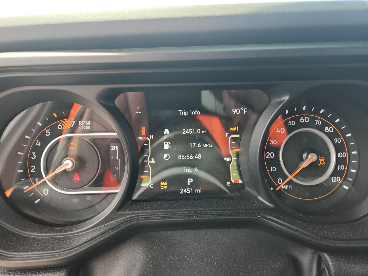 2026 Jeep Wrangler Sahara Gray vin: 1C4PJXEG2TW269953 Damage: Warning Light - Engine, On, Unacceptable