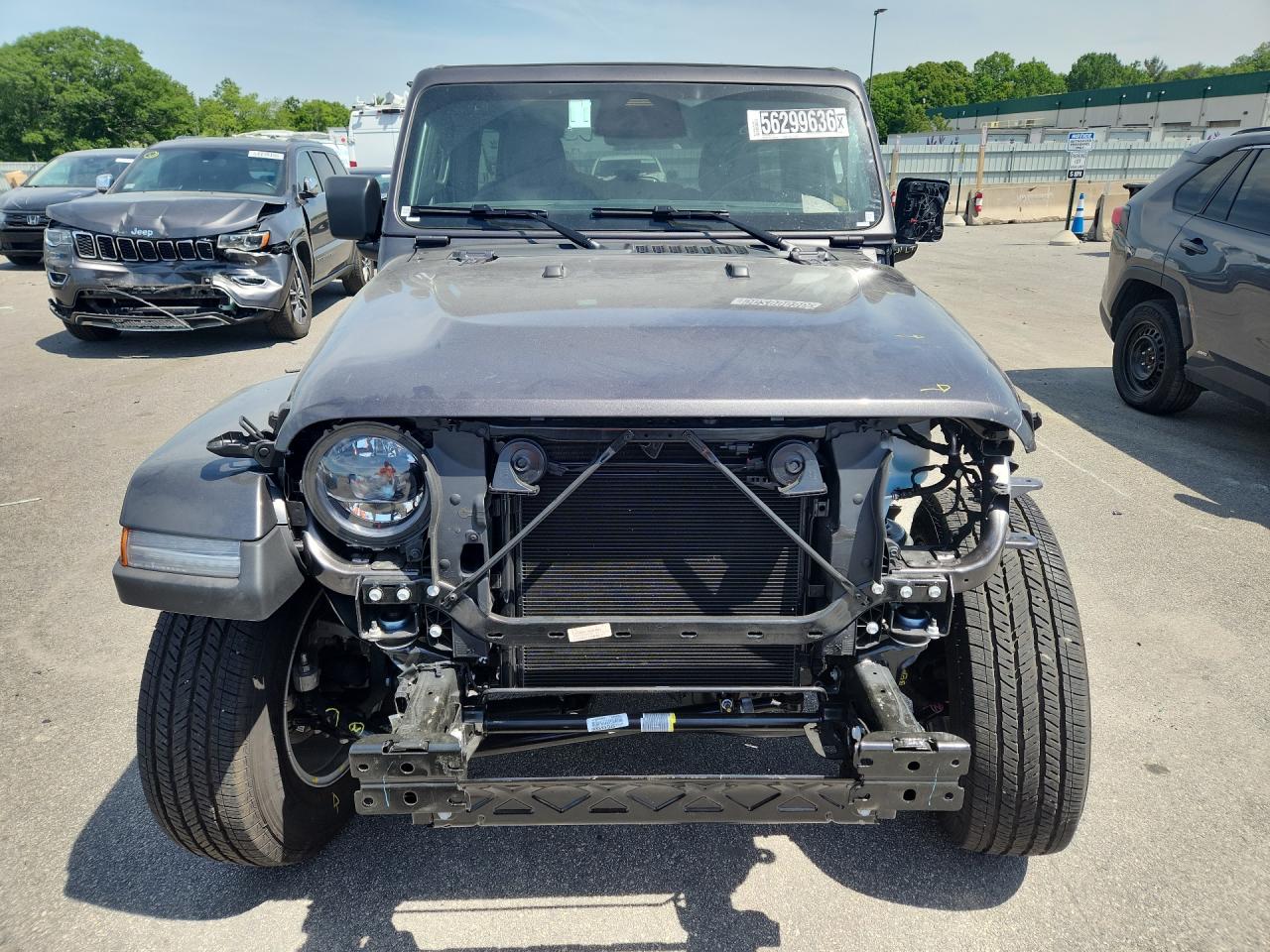 2026 Jeep Wrangler Sahara Gray vin: 1C4PJXEG2TW269953 Damage: Grille, Missing, Replacement Required