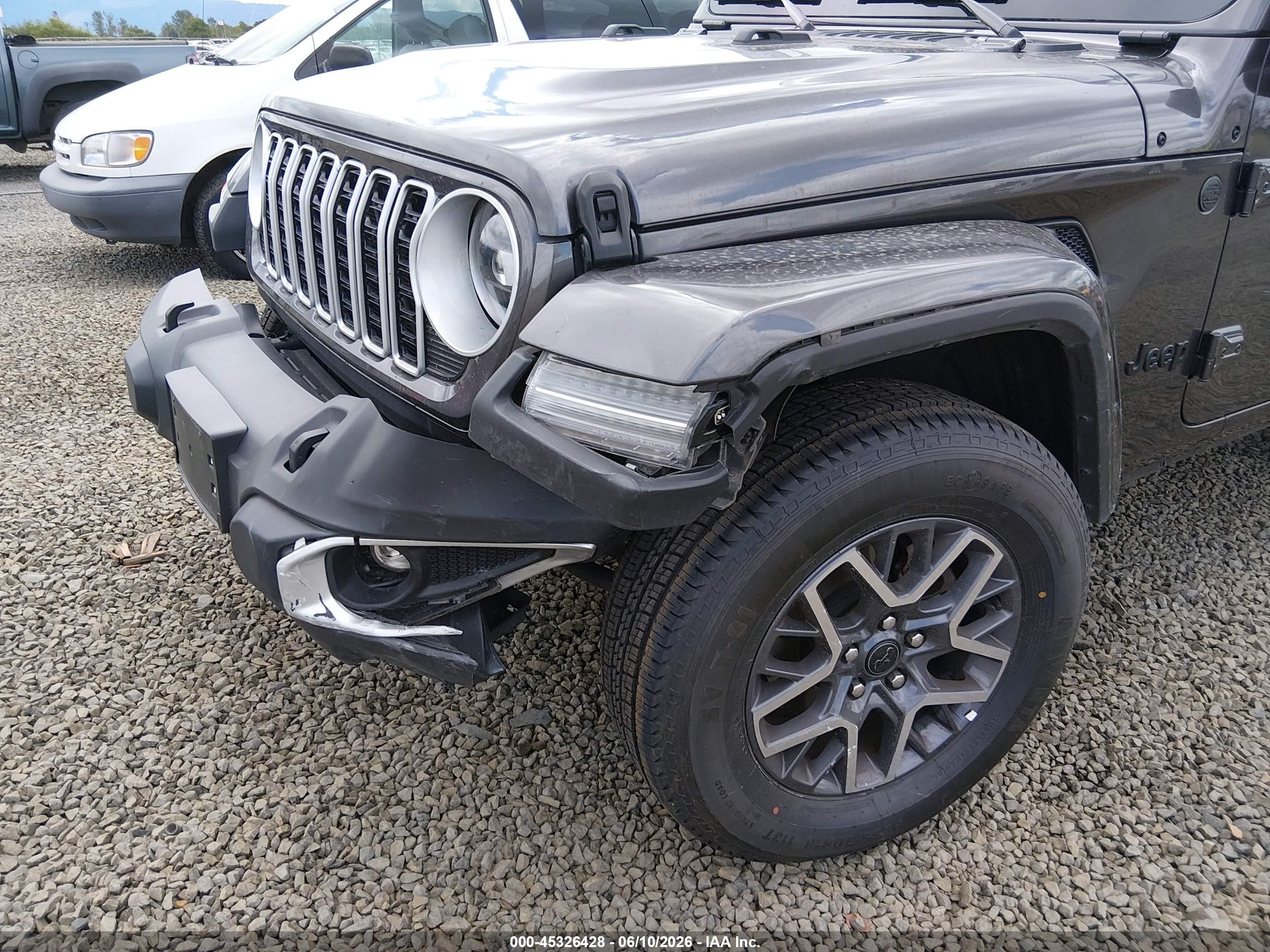 2025 Jeep Wrangler 4-door Sahara 4x4 Серый vin: 1C4PJXEN0SW597711