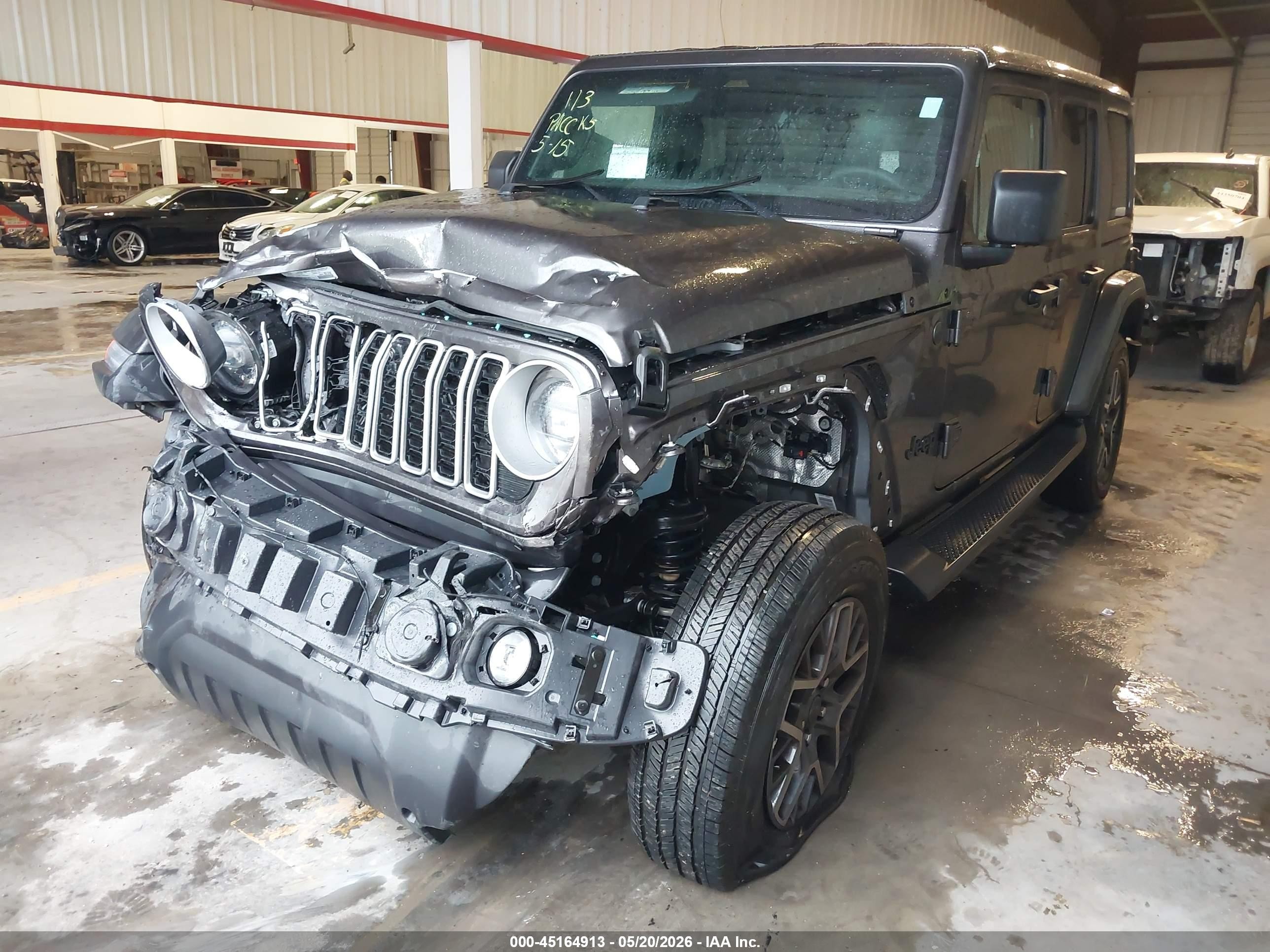 2025 Jeep Wrangler 4-door Sahara 4x4 Gray vin: 1C4PJXEN8SW653104