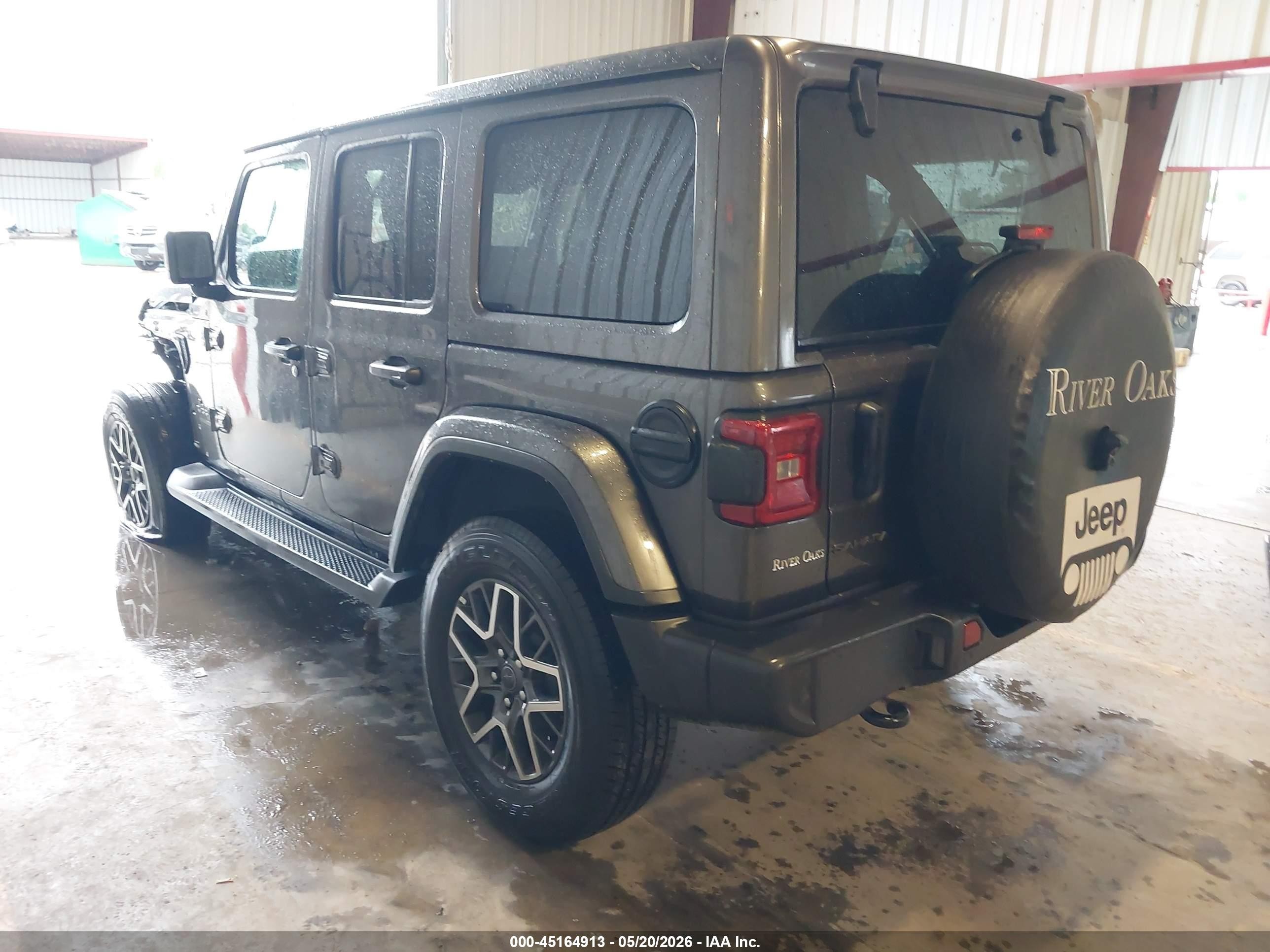 2025 Jeep Wrangler 4-door Sahara 4x4 Gray vin: 1C4PJXEN8SW653104