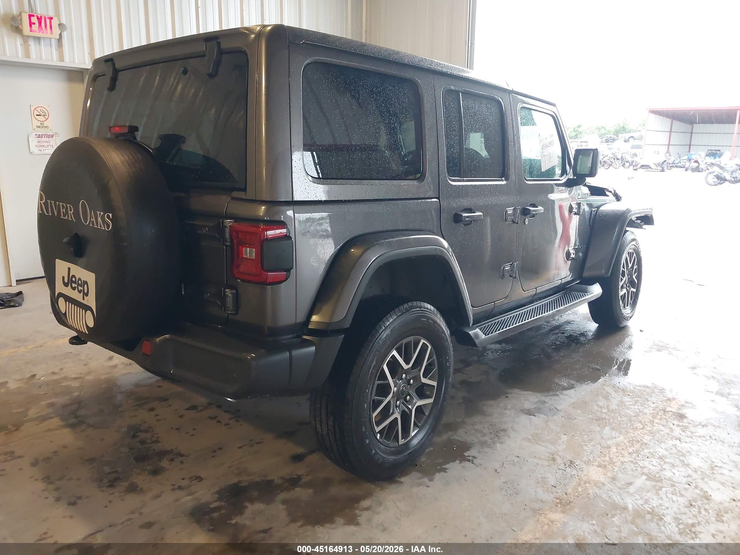 2025 Jeep Wrangler 4-door Sahara 4x4 Gray vin: 1C4PJXEN8SW653104
