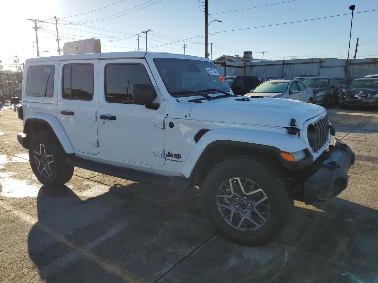 2025 Jeep Wrangler Sahara White vin: 1C4PJXEN9SW609774